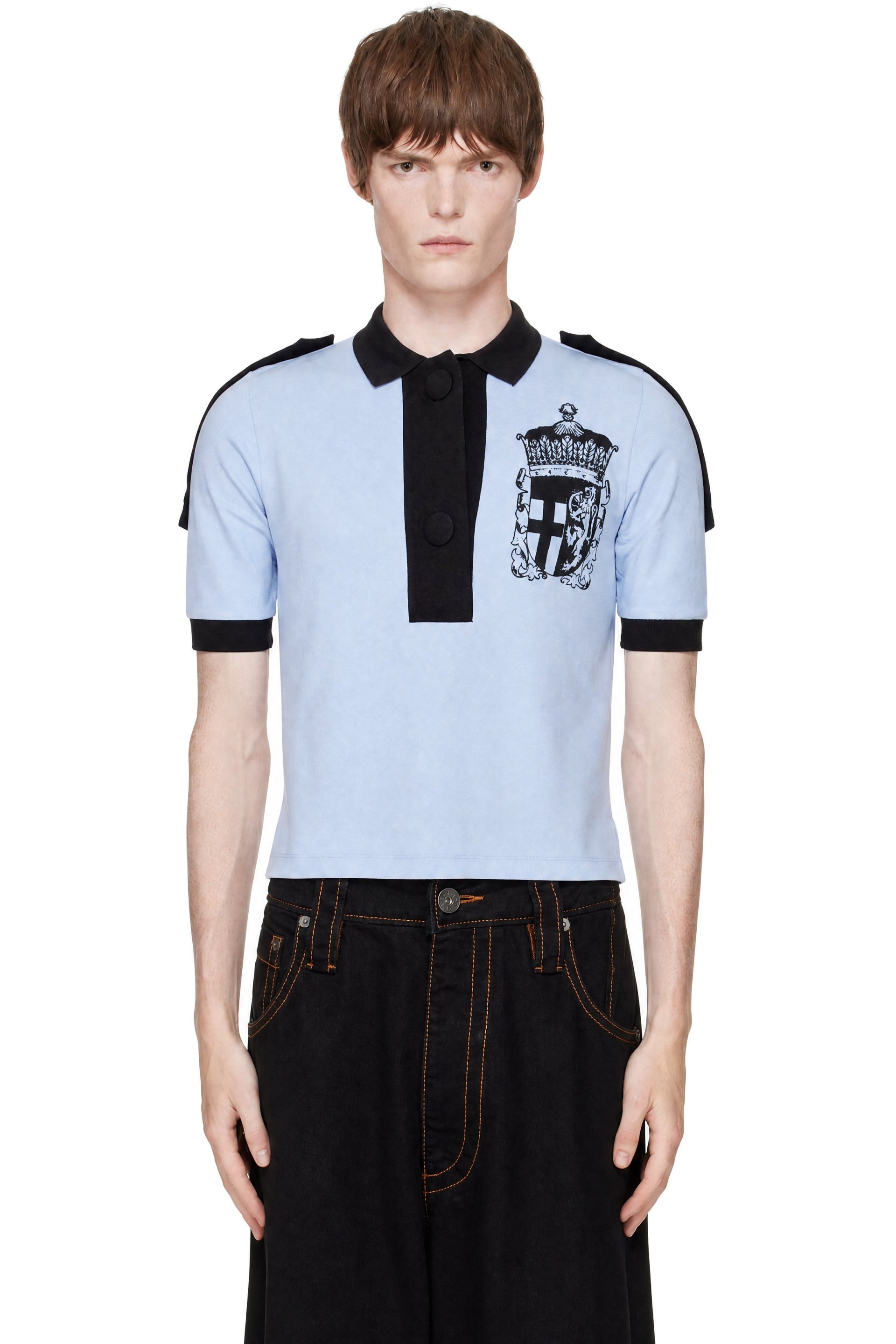 VAQUERA - Blue Crest Knit Polo