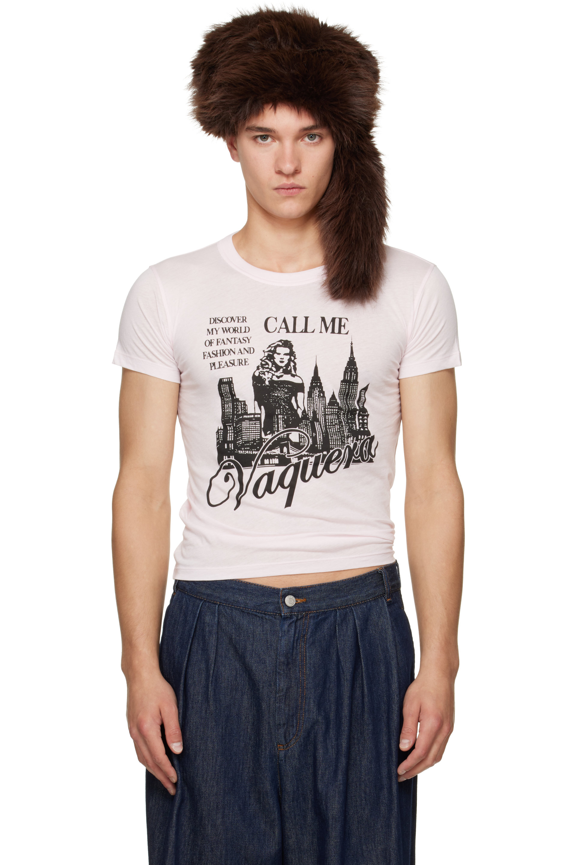 VAQUERA - T-shirt 'Call Me' rose