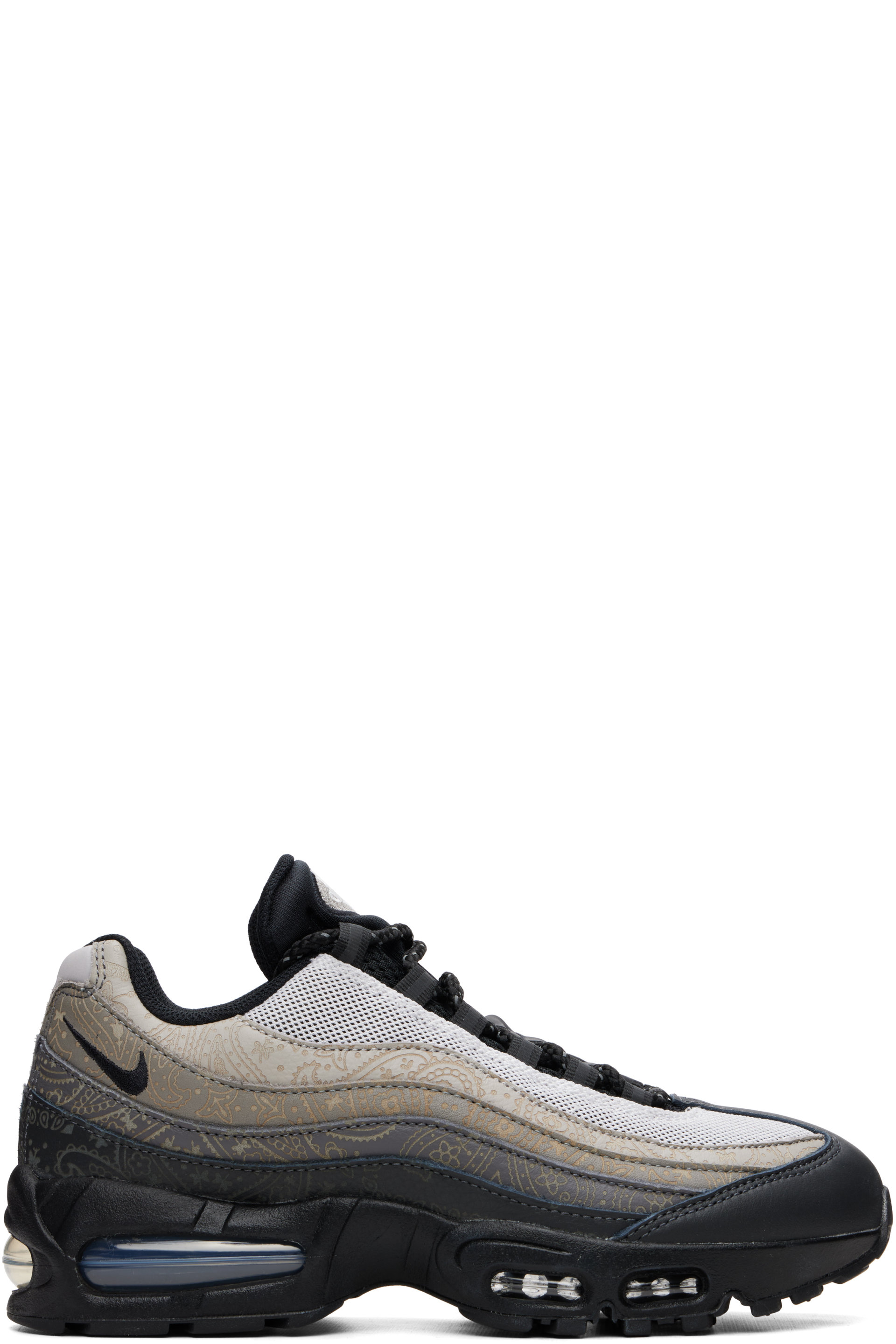 Nike - Baskets Air Max 95 Big Bubble grises en cuir