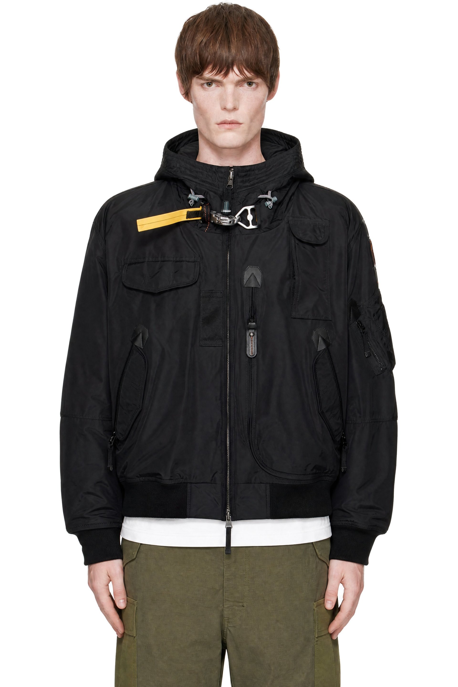 Parajumpers - Blouson aviateur Gobi noir rembourré en duvet à capuche