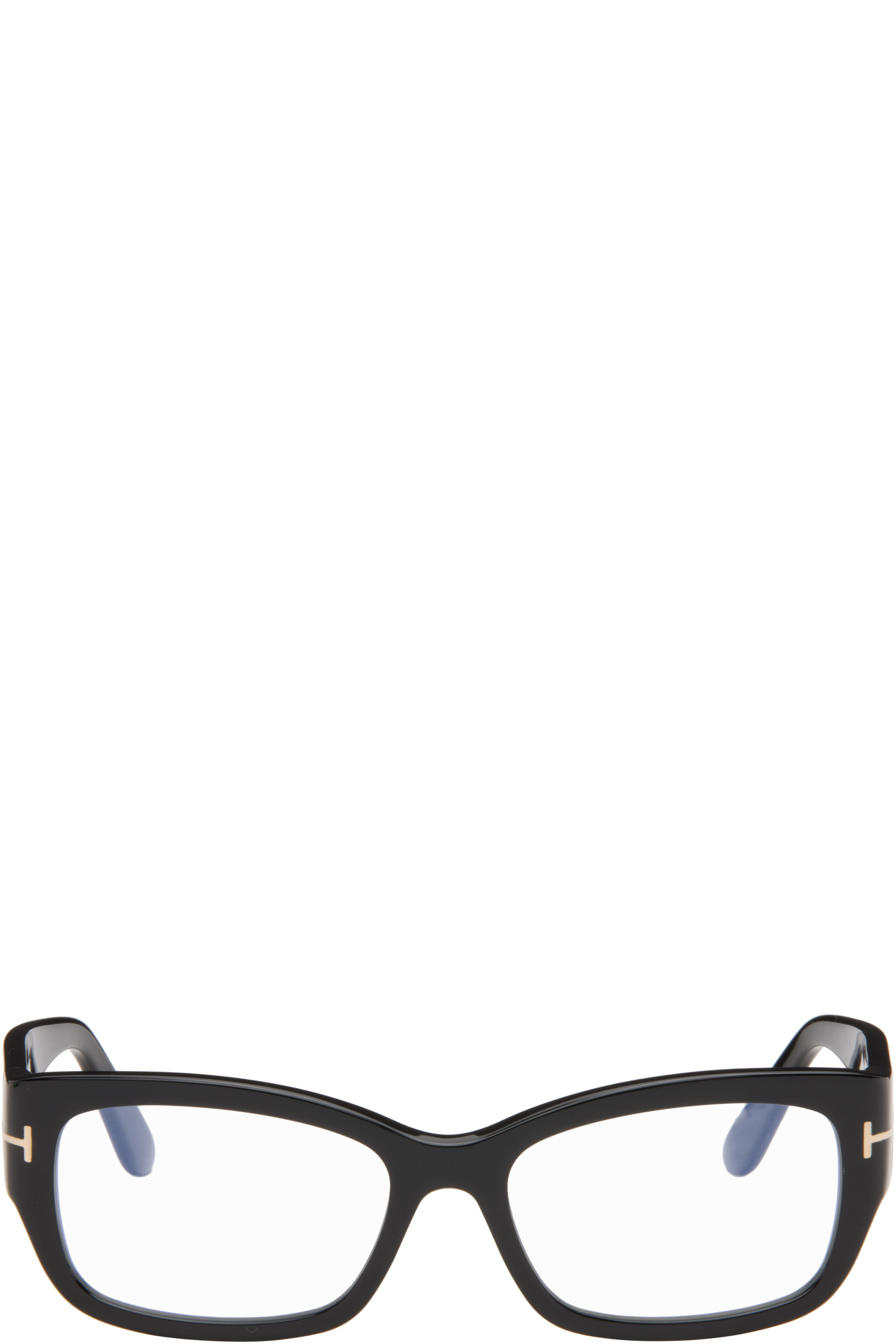 TOM FORD - Black Rectangular Blue Light Glasses