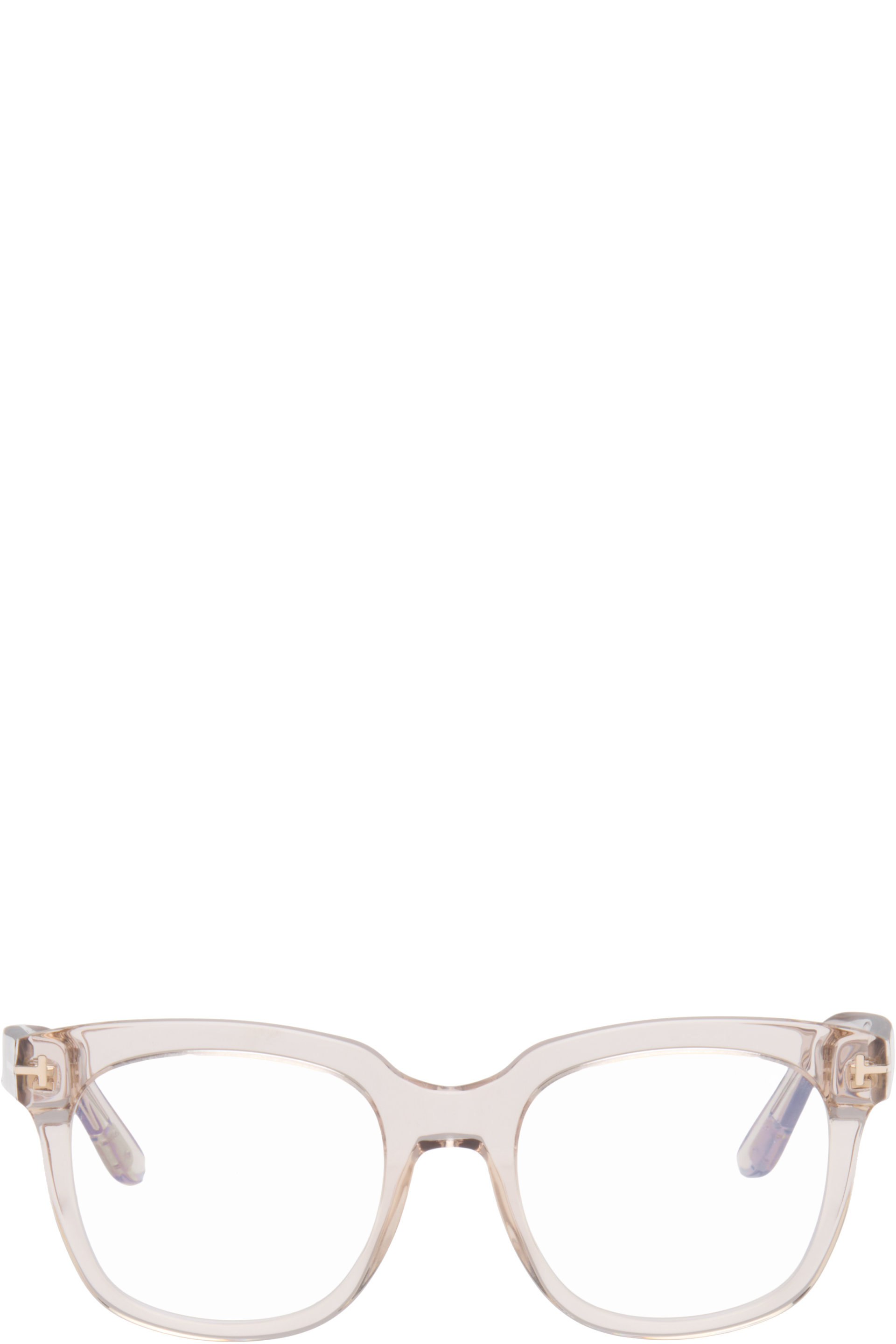 TOM FORD - Pink Large Blue Block Glasses