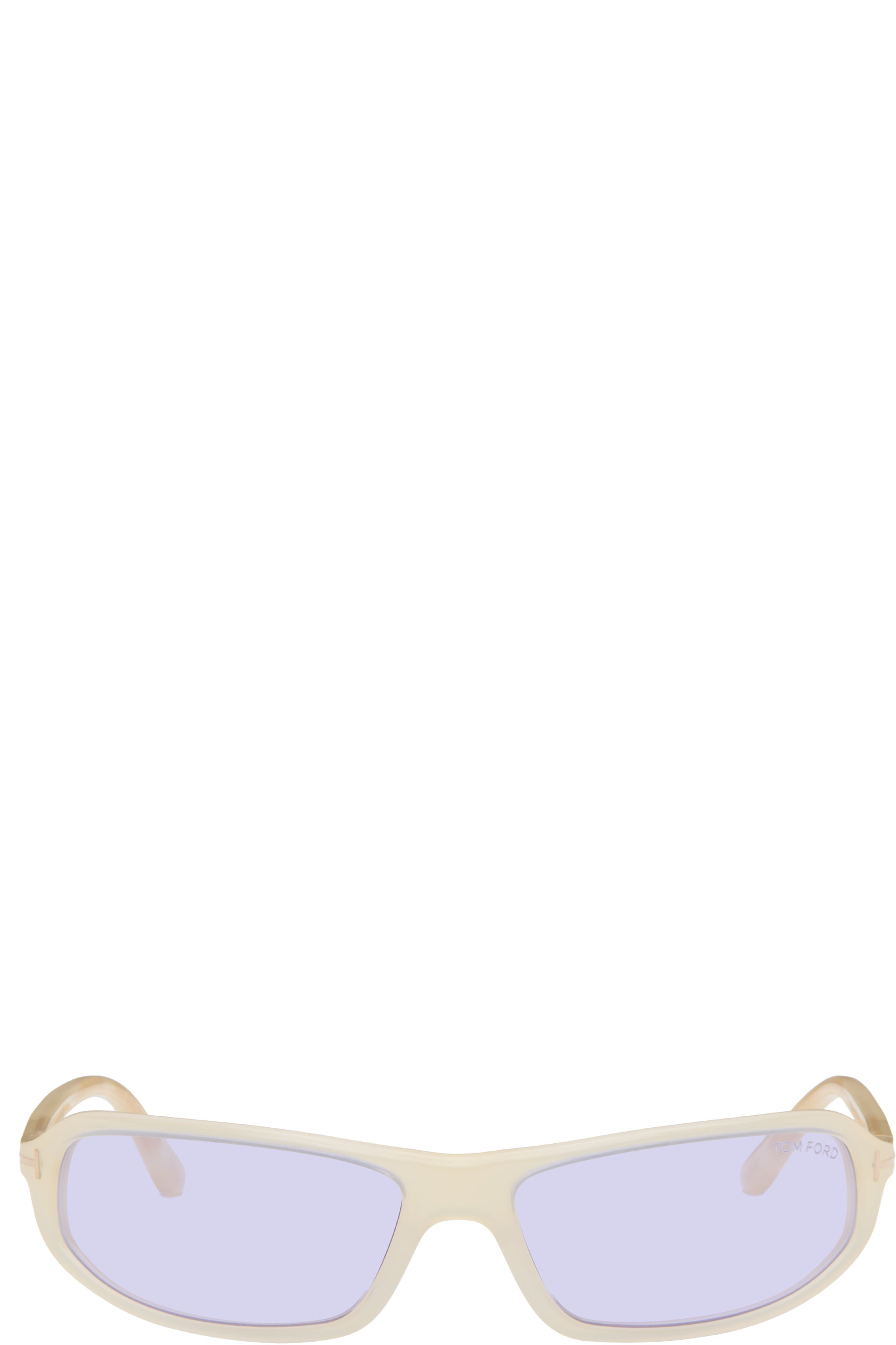 TOM FORD - Off-White Addison Sunglasses