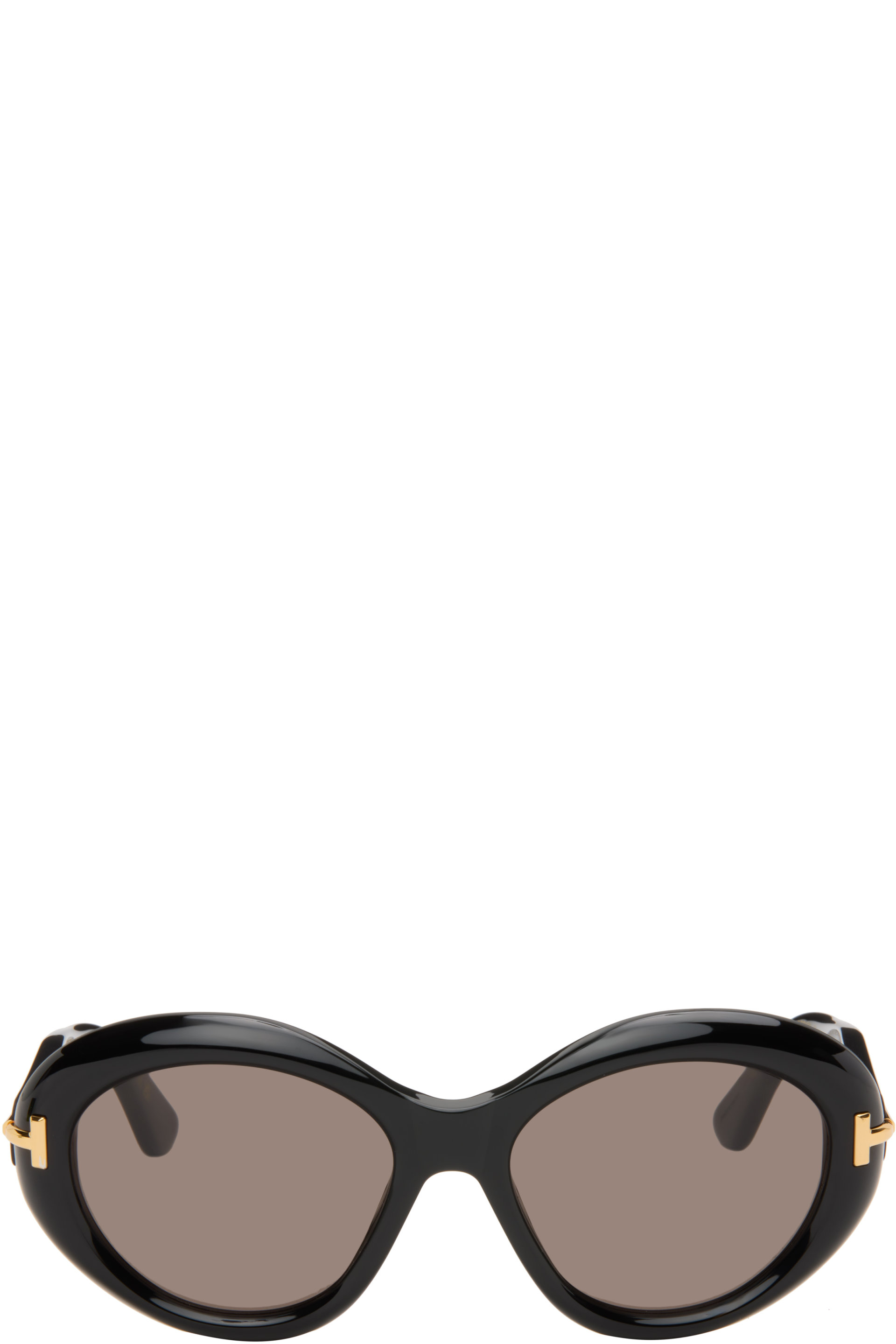 TOM FORD - Black Icon Oval Sunglasses