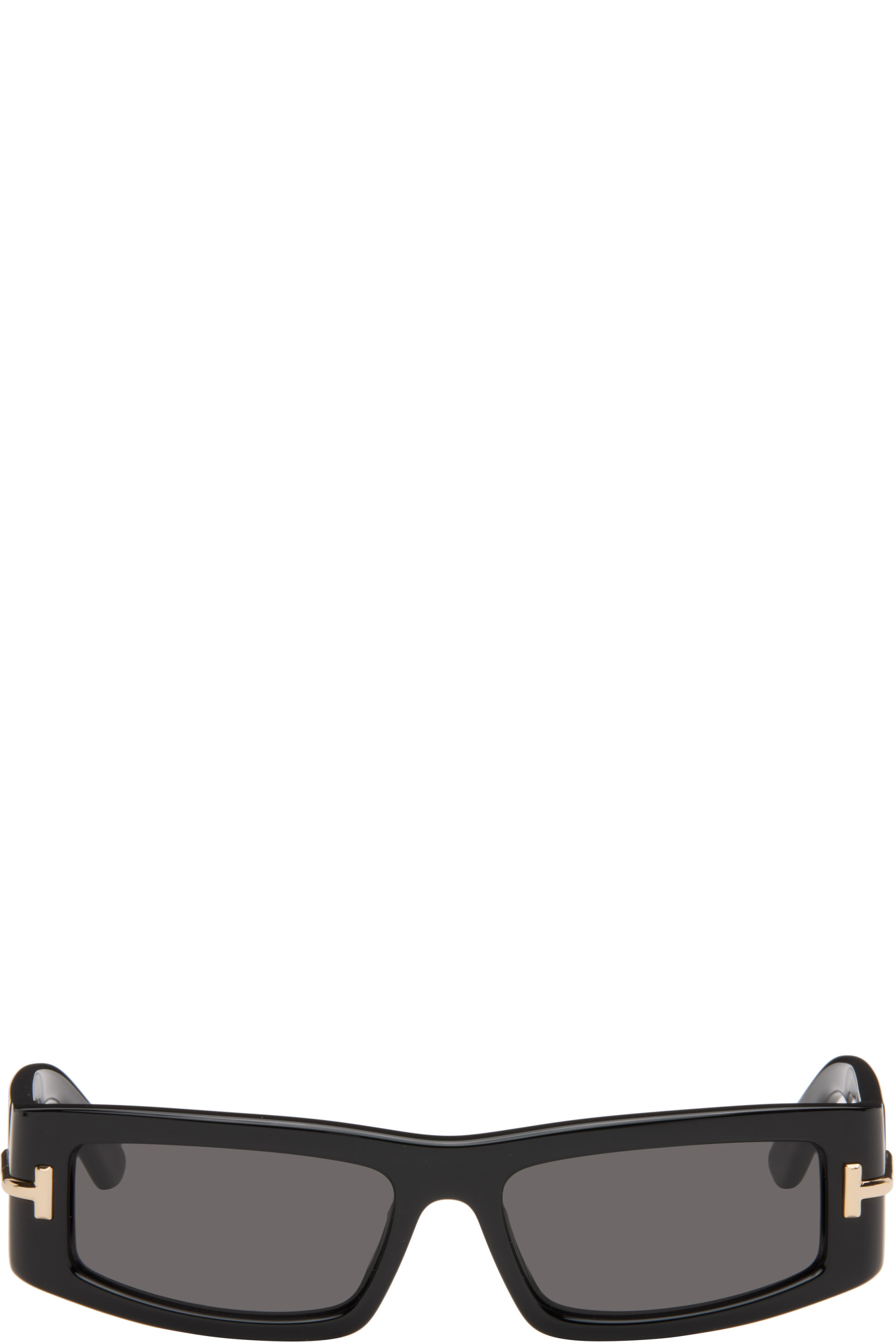 TOM FORD - Black Icon Rectangular Acetate Sunglasses