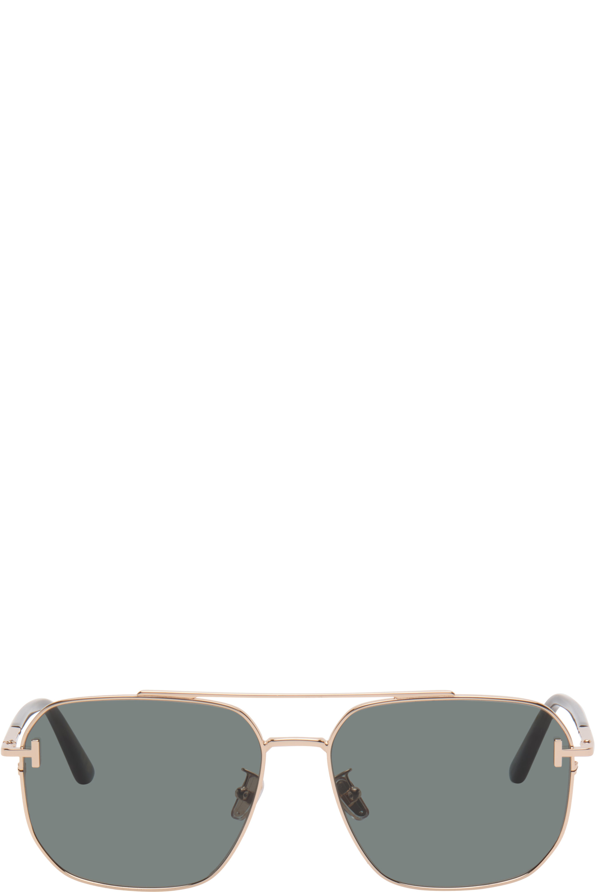 TOM FORD - Lunettes de soleil aviateur doré rose