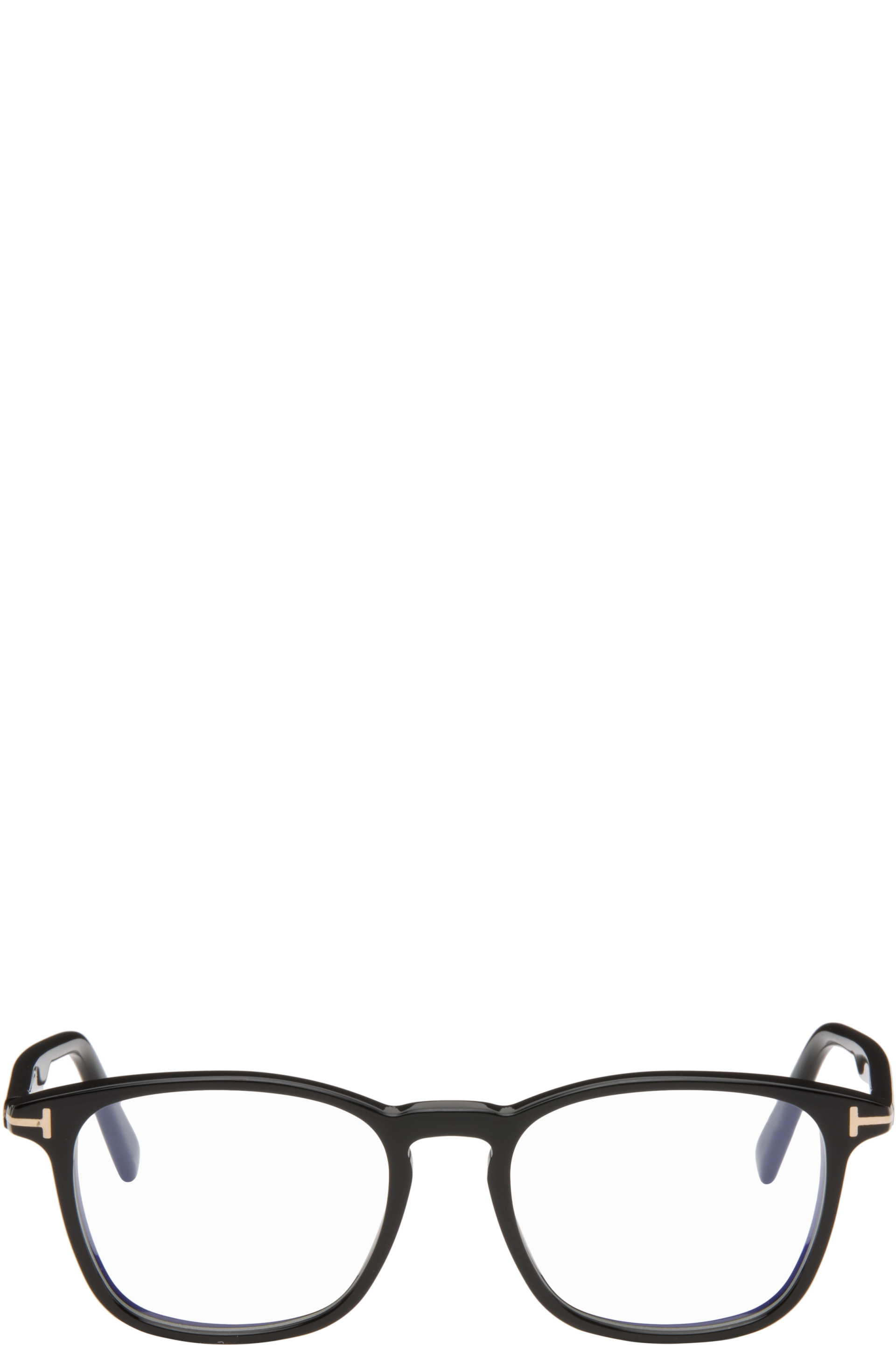TOM FORD - Lunettes rondes noires à verres anti-lumière bleue