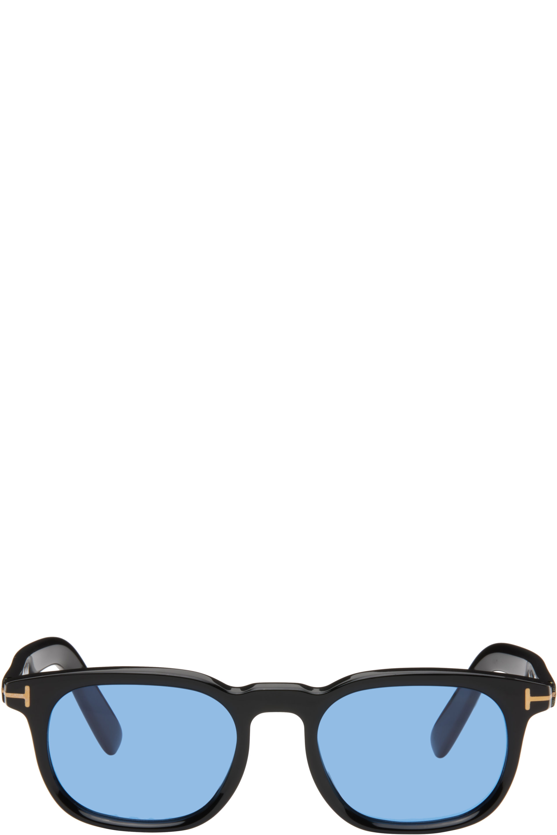 TOM FORD - Black Oval Sunglasses