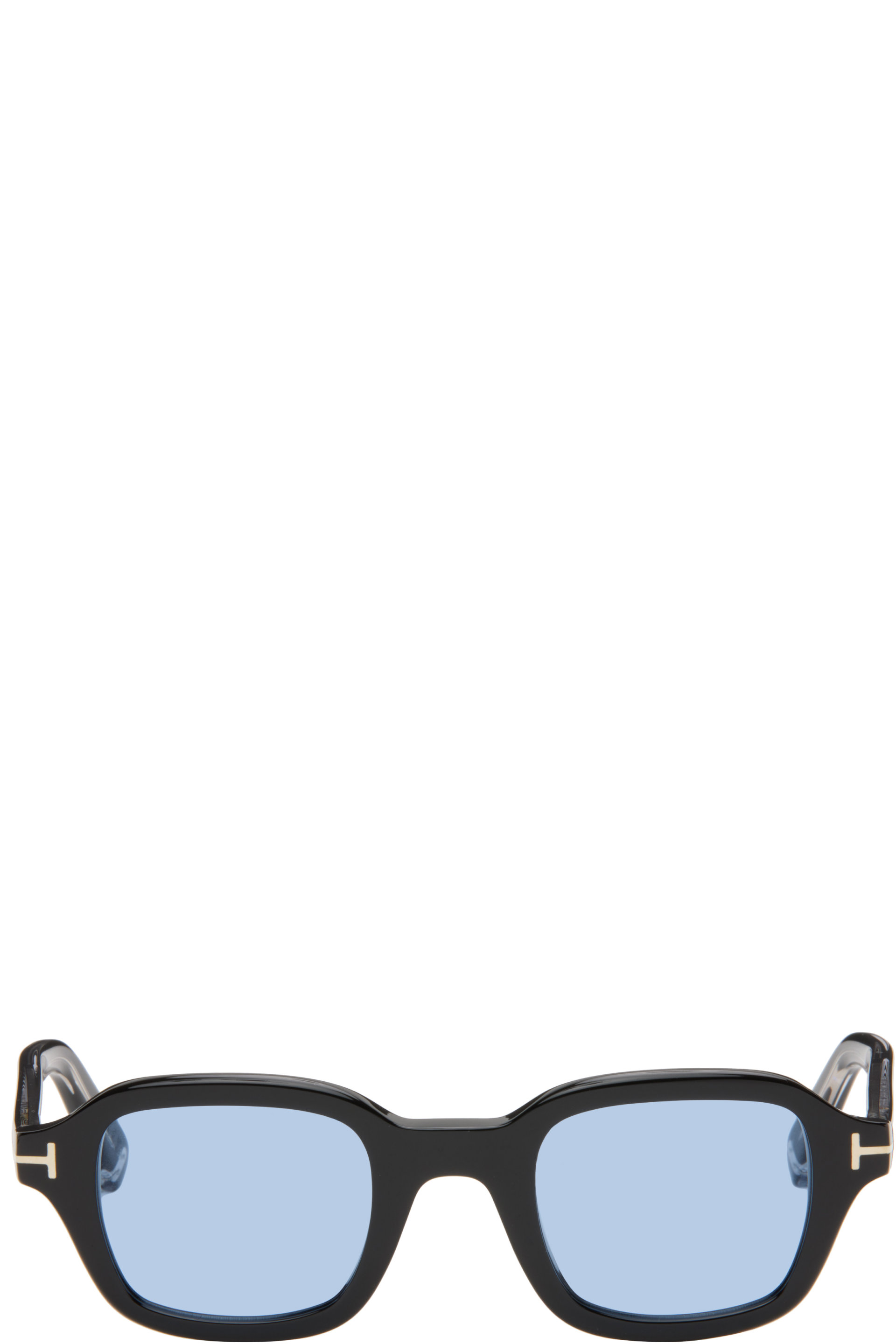 TOM FORD - Lunettes de soleil carrées noires à logos en T