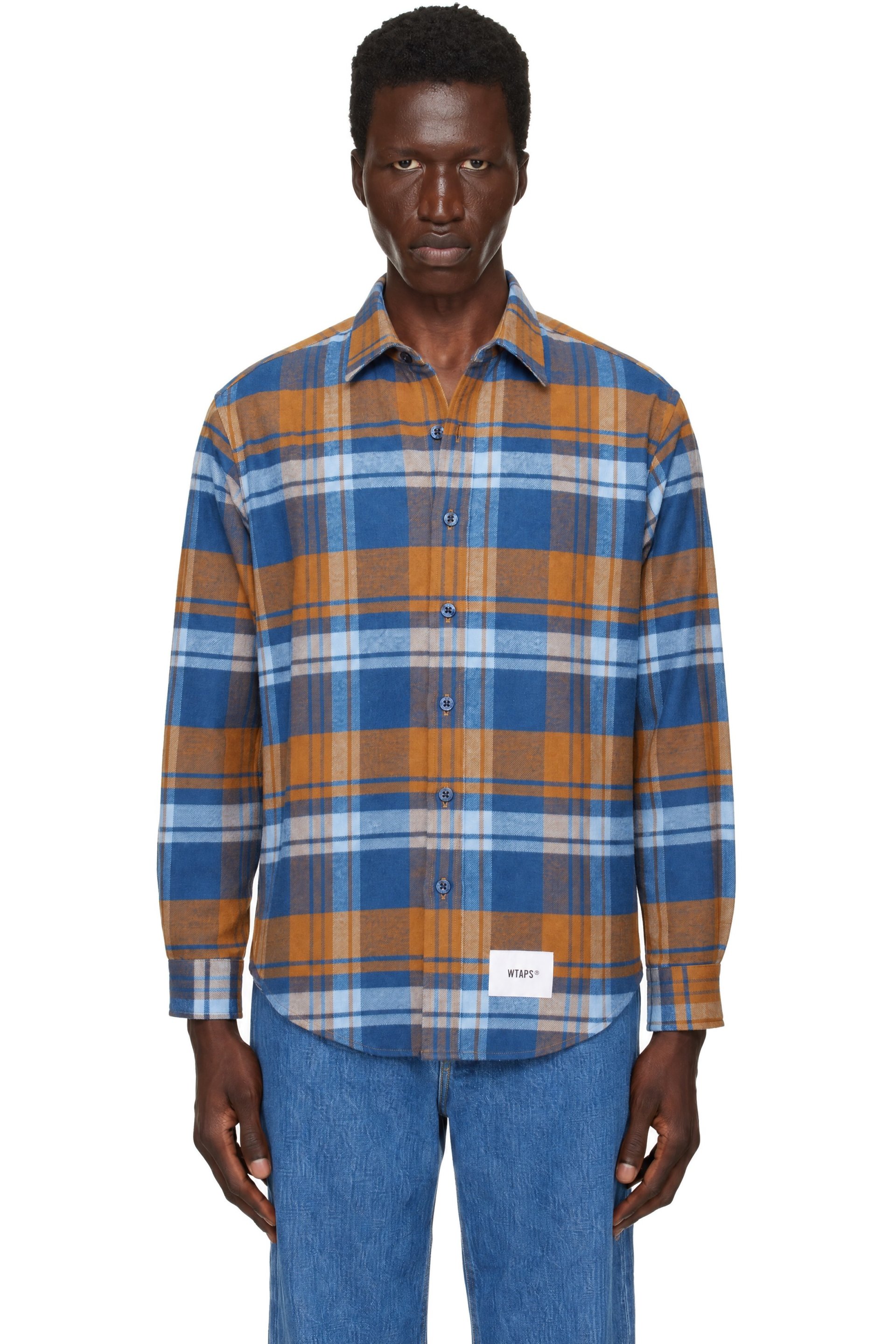 WTAPS - Brown TXT 01 LS Cotton Flannel Shirt