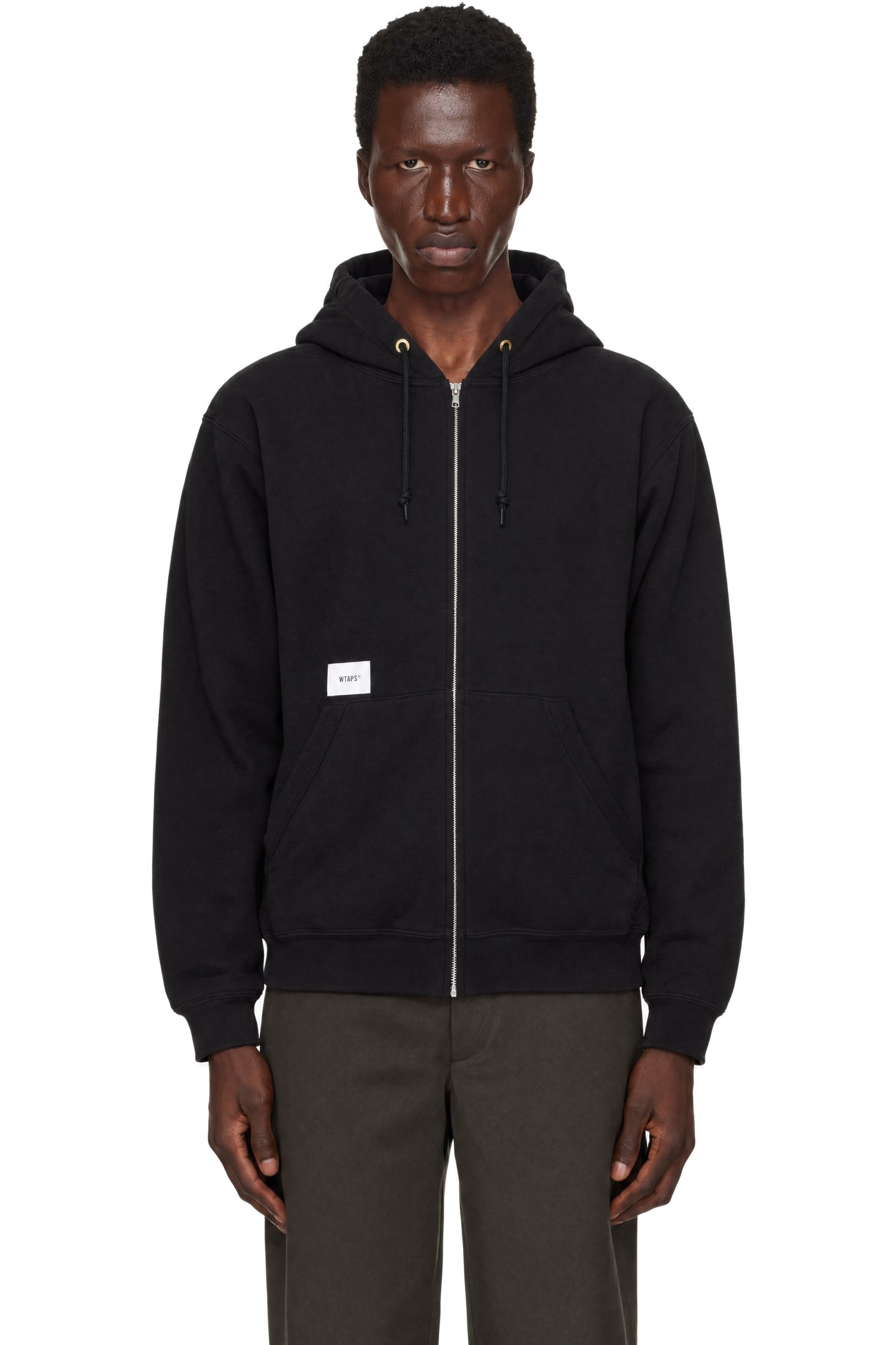 WTAPS - Black AzAz Zip Cotton Hoodie