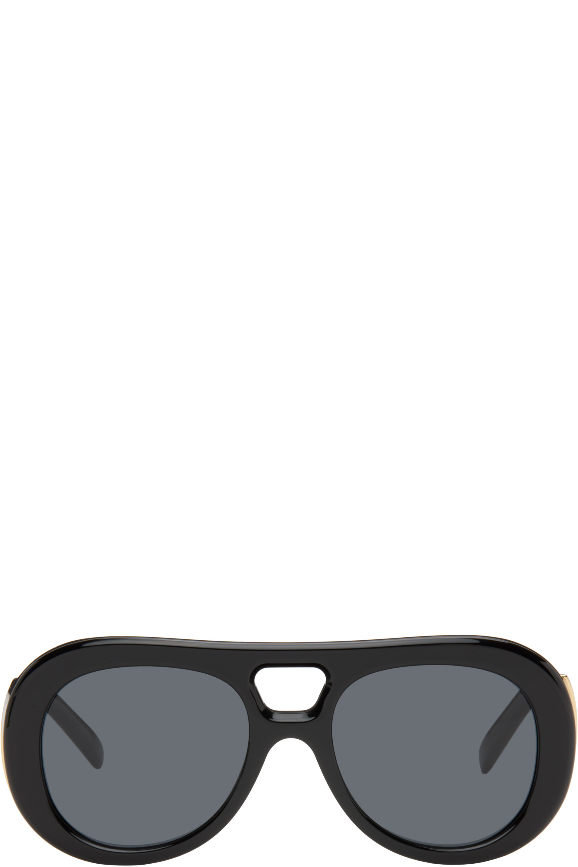 Givenchy - Lunettes de soleil noires à monture épaisse et à logo