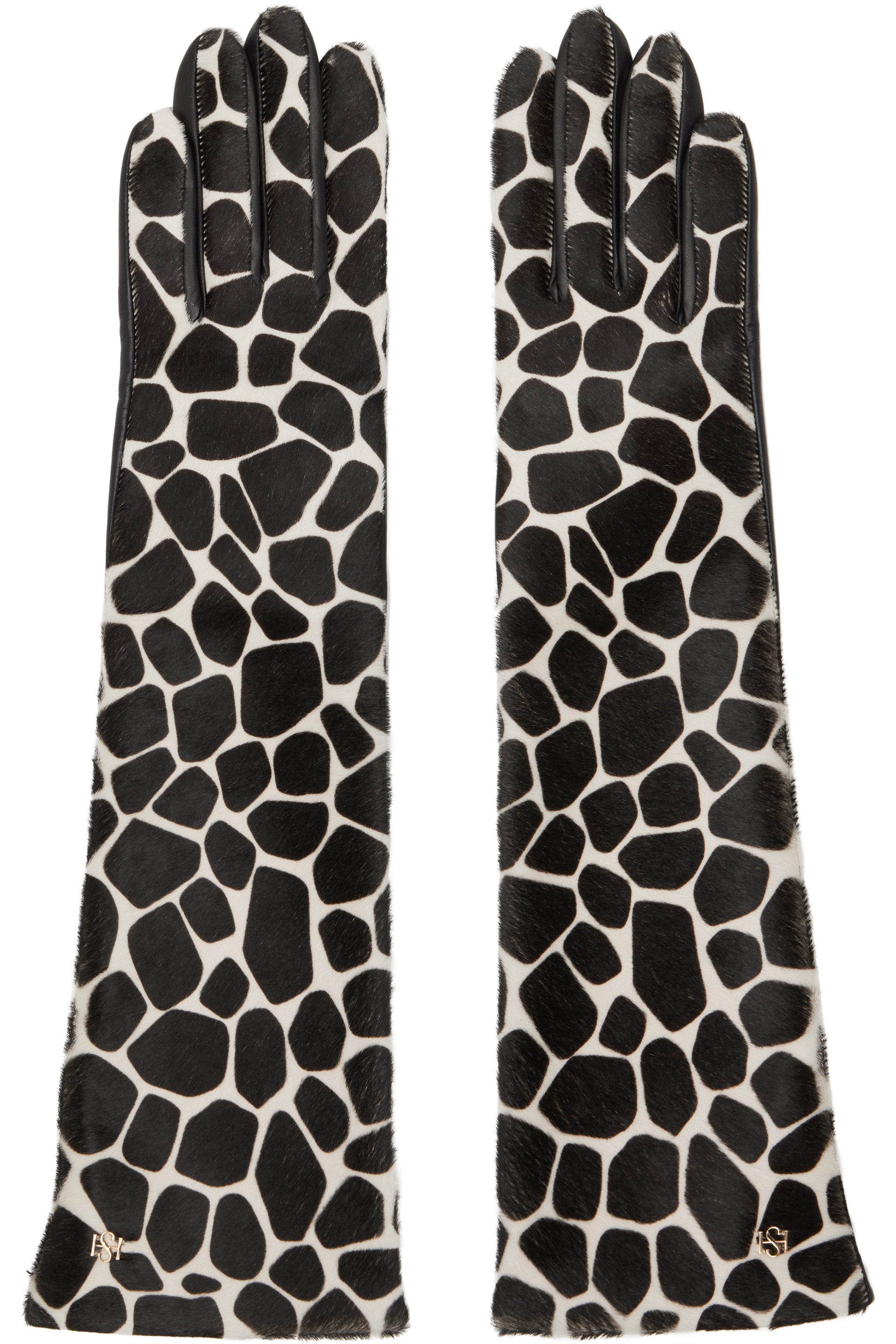 Handsome Stockholm - Black & White Essentials Long Mosaic Gloves