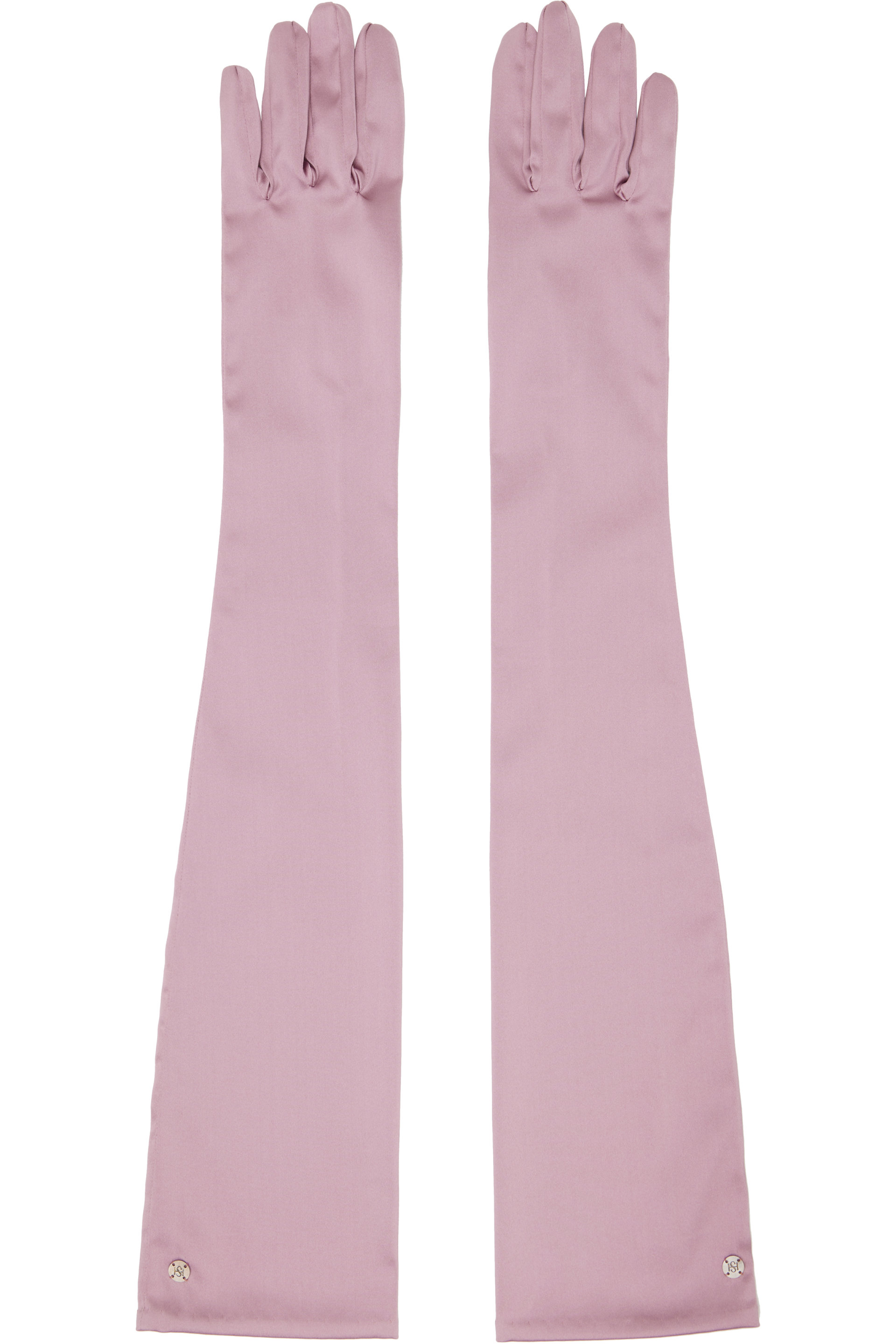 Handsome Stockholm - Pink Satin Extra Long Gloves