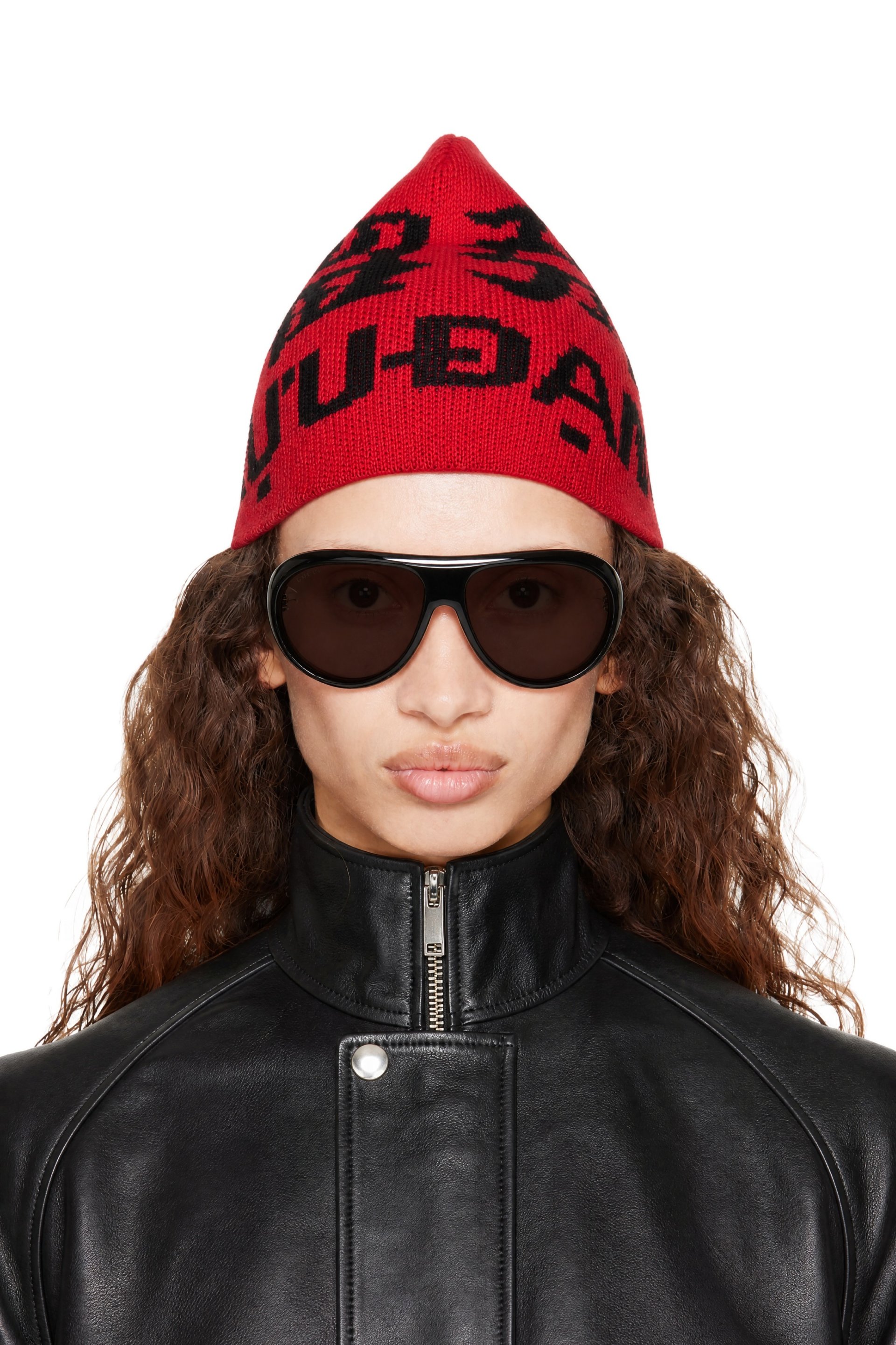 LU'U DAN - Red & Black 'L-D SHEISTY' Beanie