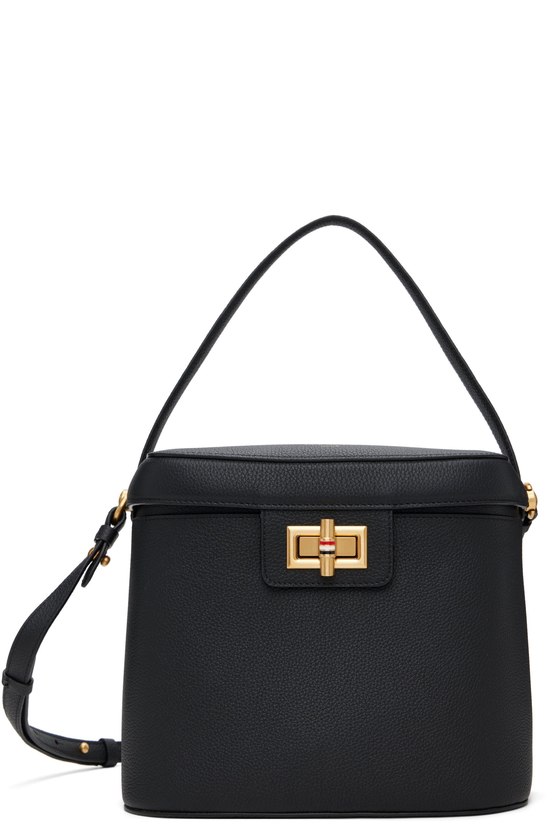 Thom Browne - Black Soft Pebble Grain Box Bag