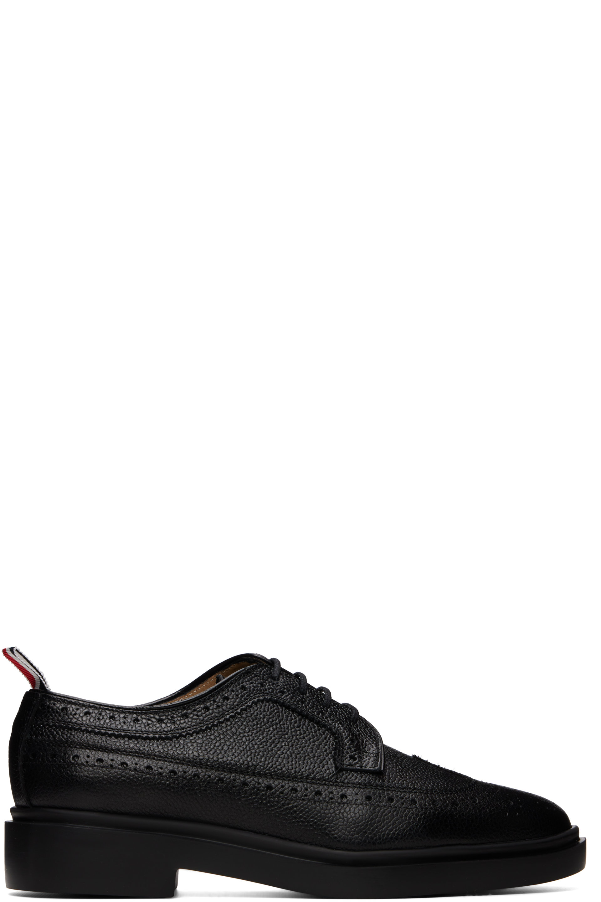 Thom Browne - Black Pebble Grain Lightweight Classic Longwing Brogues