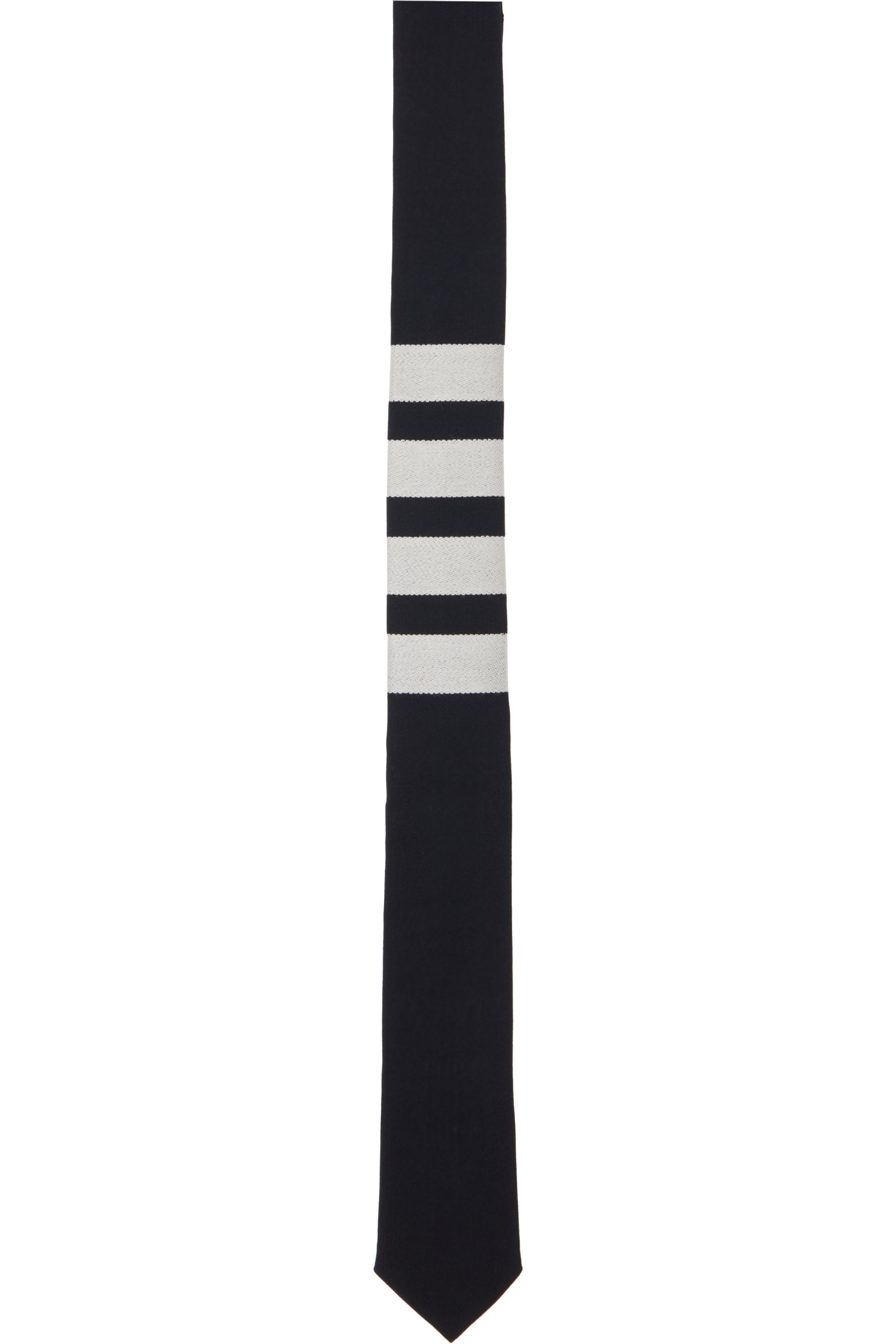 Thom Browne - Navy Plain Weave 4-Bar Classic Tie