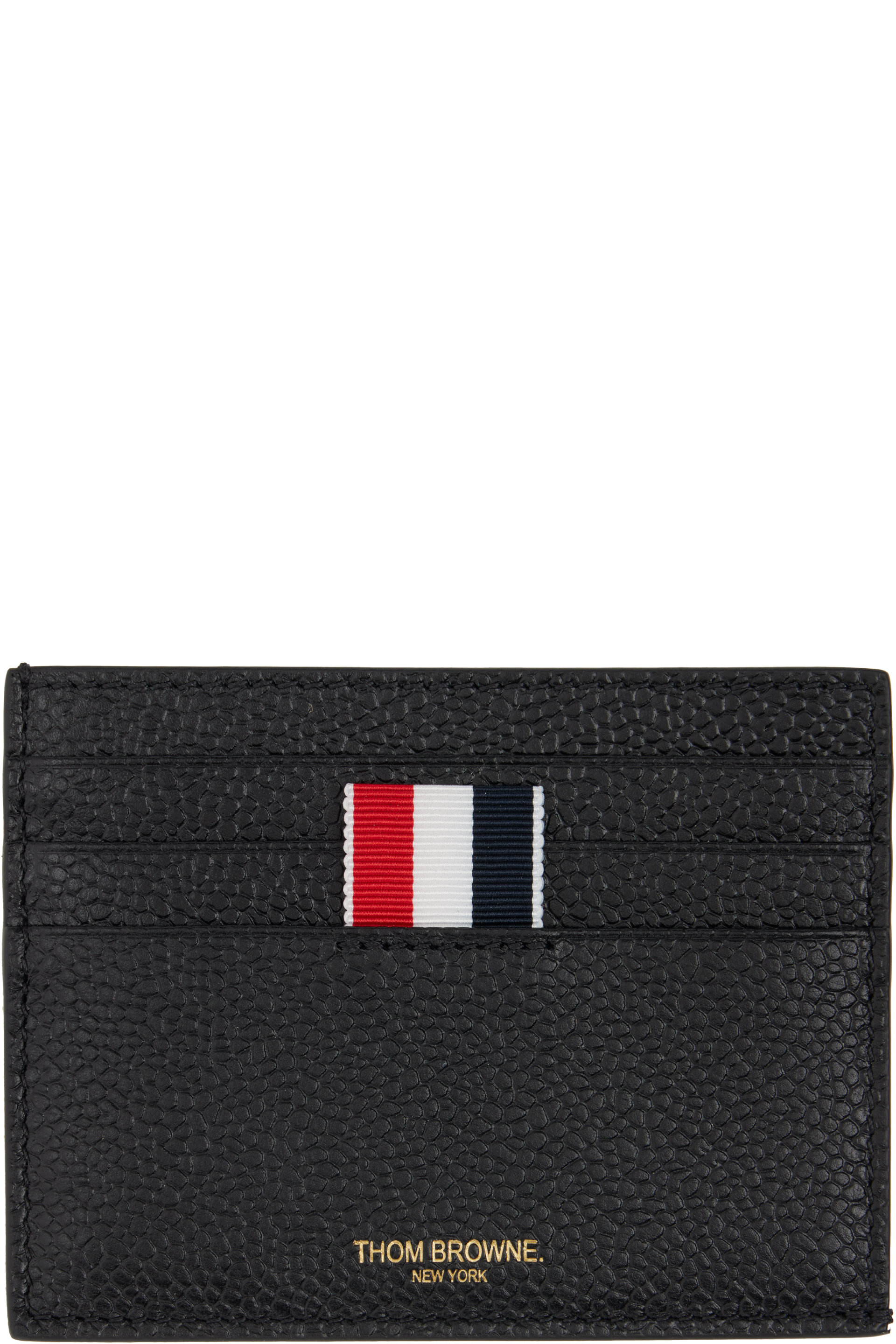 Thom Browne - ブラック Note Compartment ペブルグレイン カードケース