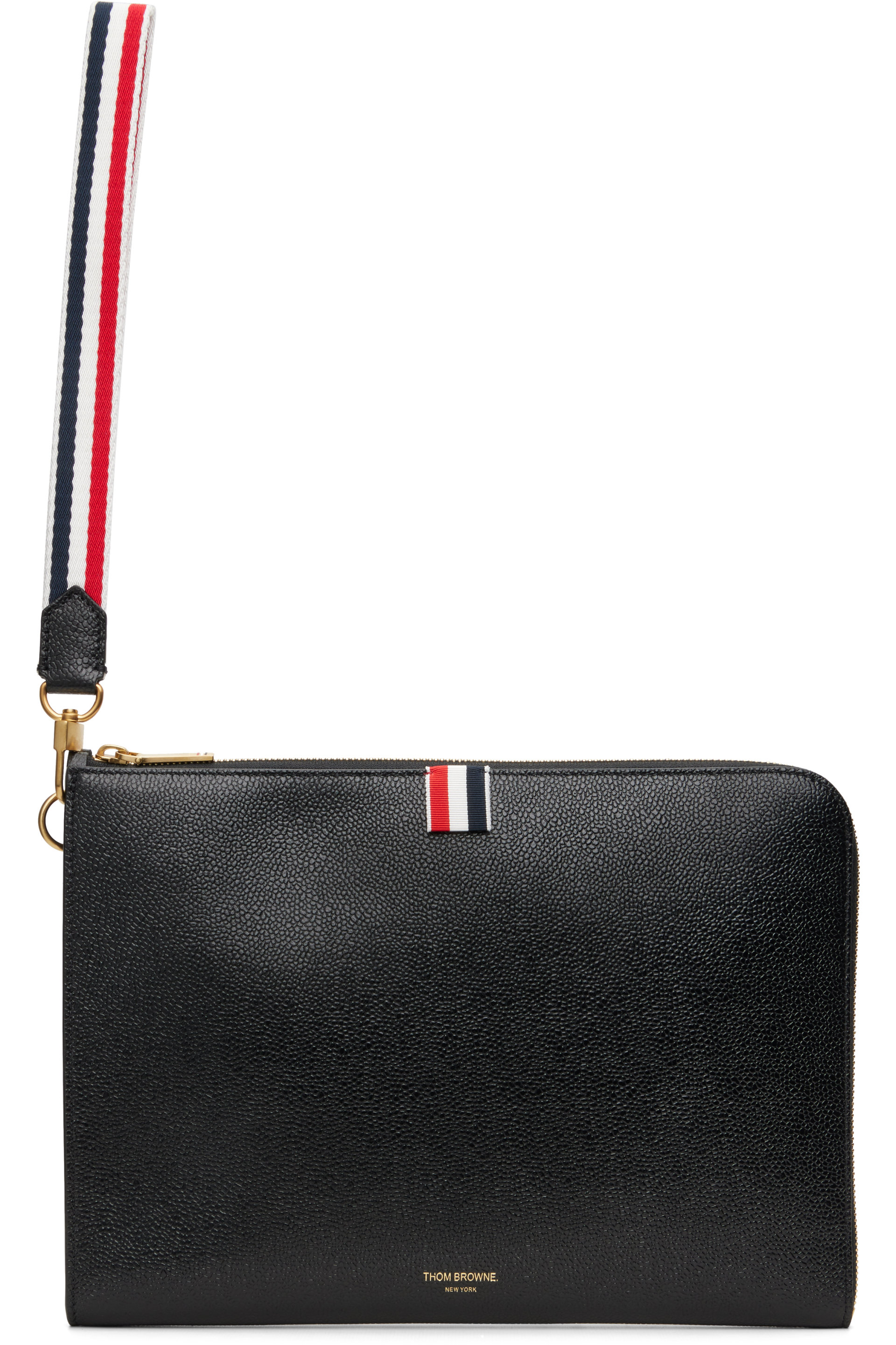 Thom Browne - Black Pebble Grained Pouch