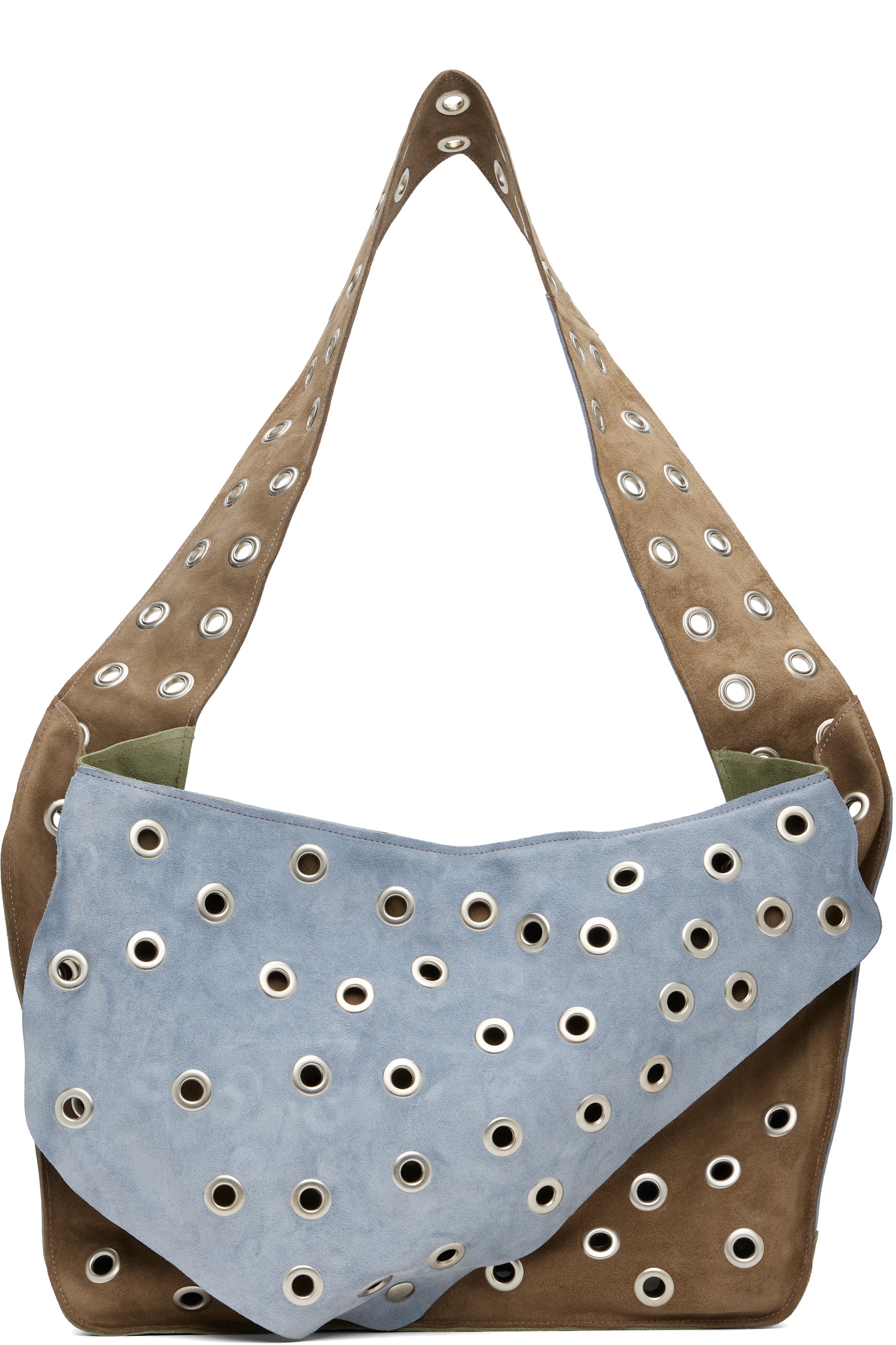SC103 - Blue & Brown Record Messenger Bag