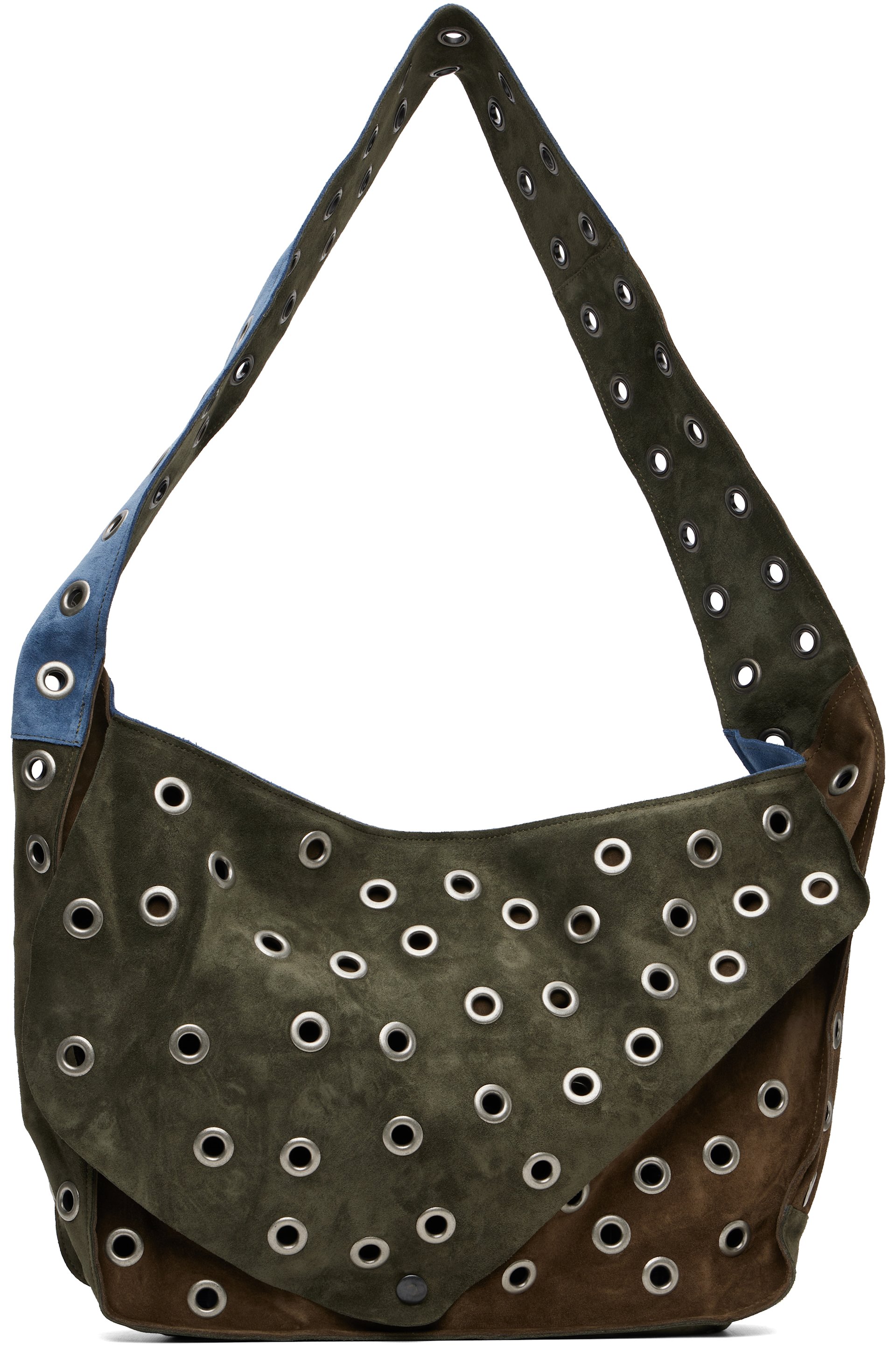 SC103 - Khaki & Blue Record Messenger Bag