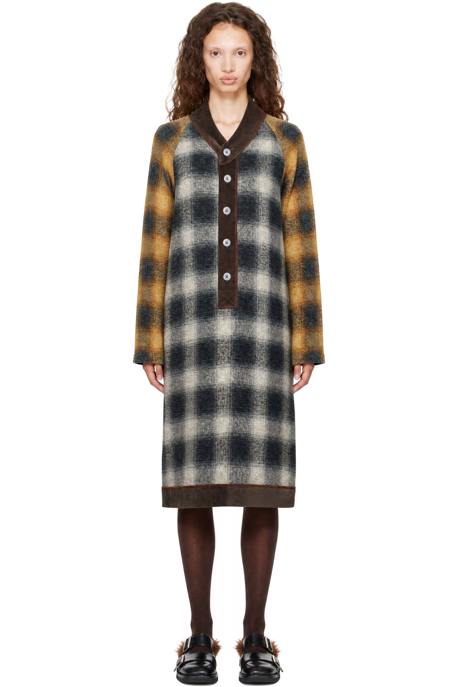 SC103 - Gray Frame Midi Dress