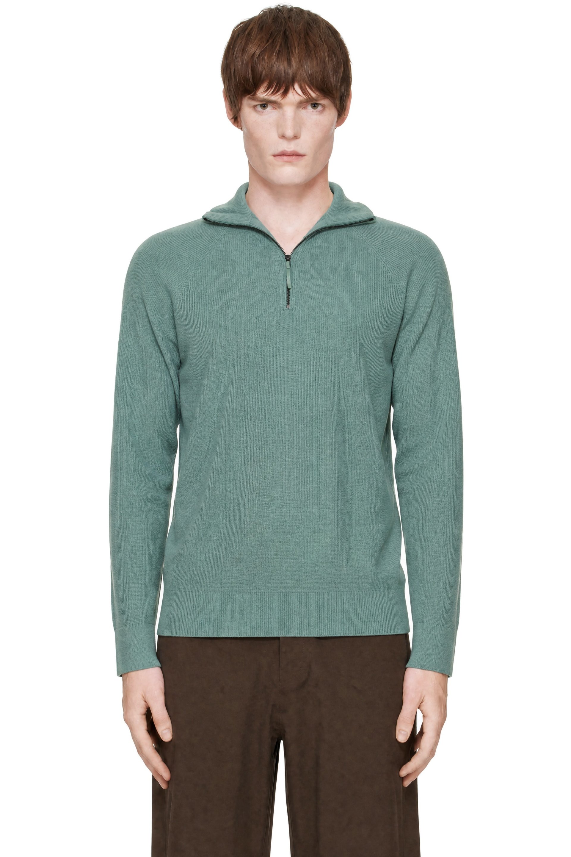 Veilance - Green Conic Wool Half Zip Sweater