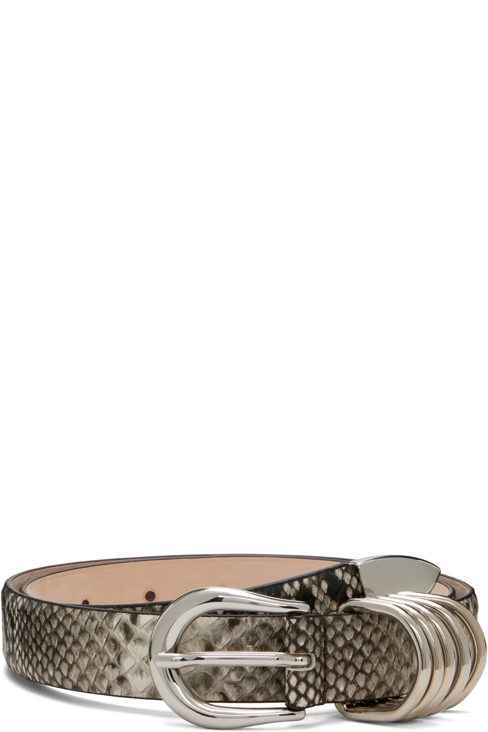 Beige Hollyhock Snake Belt