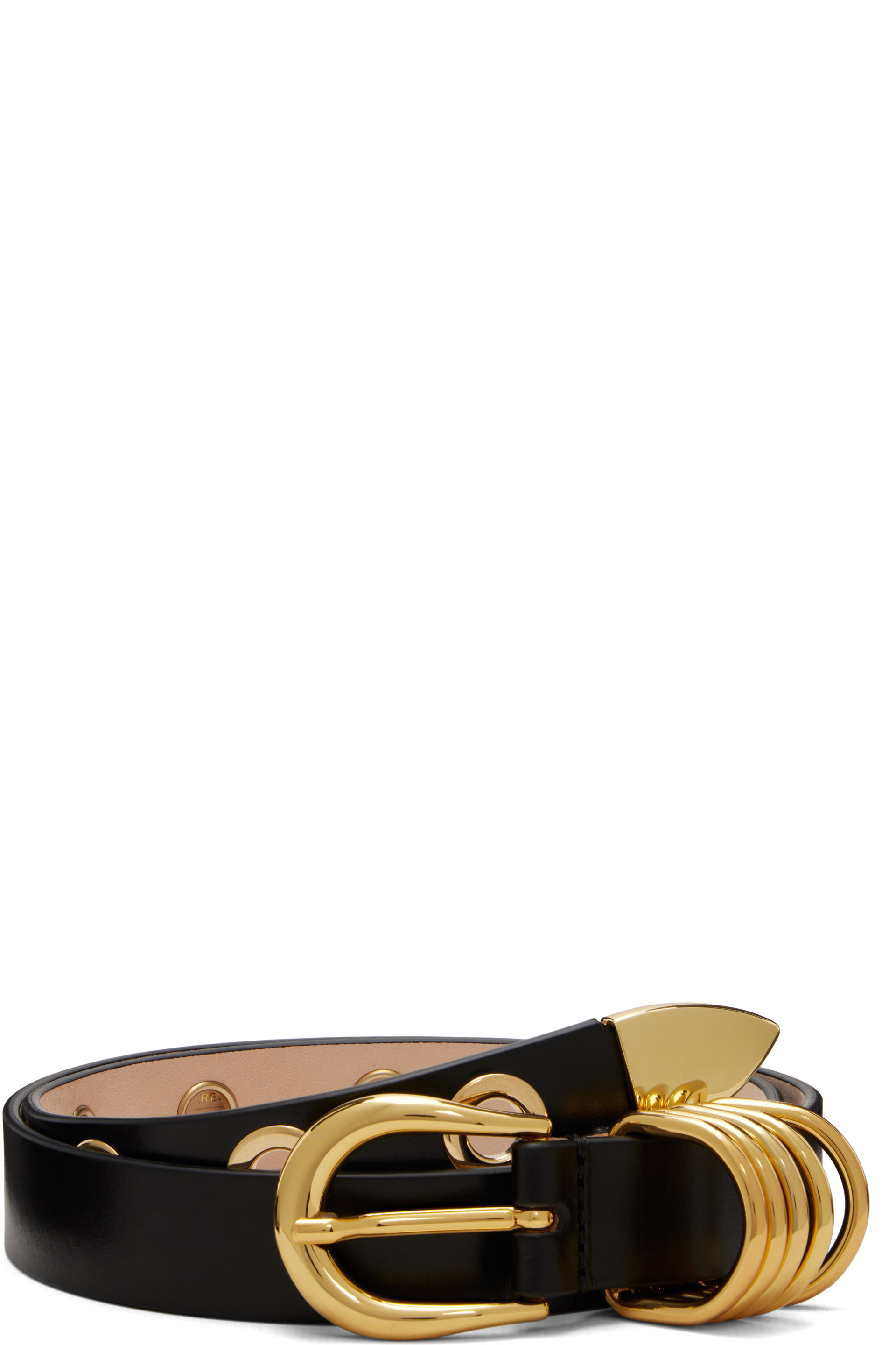 Black Hollyhock 10 Rivet Belt