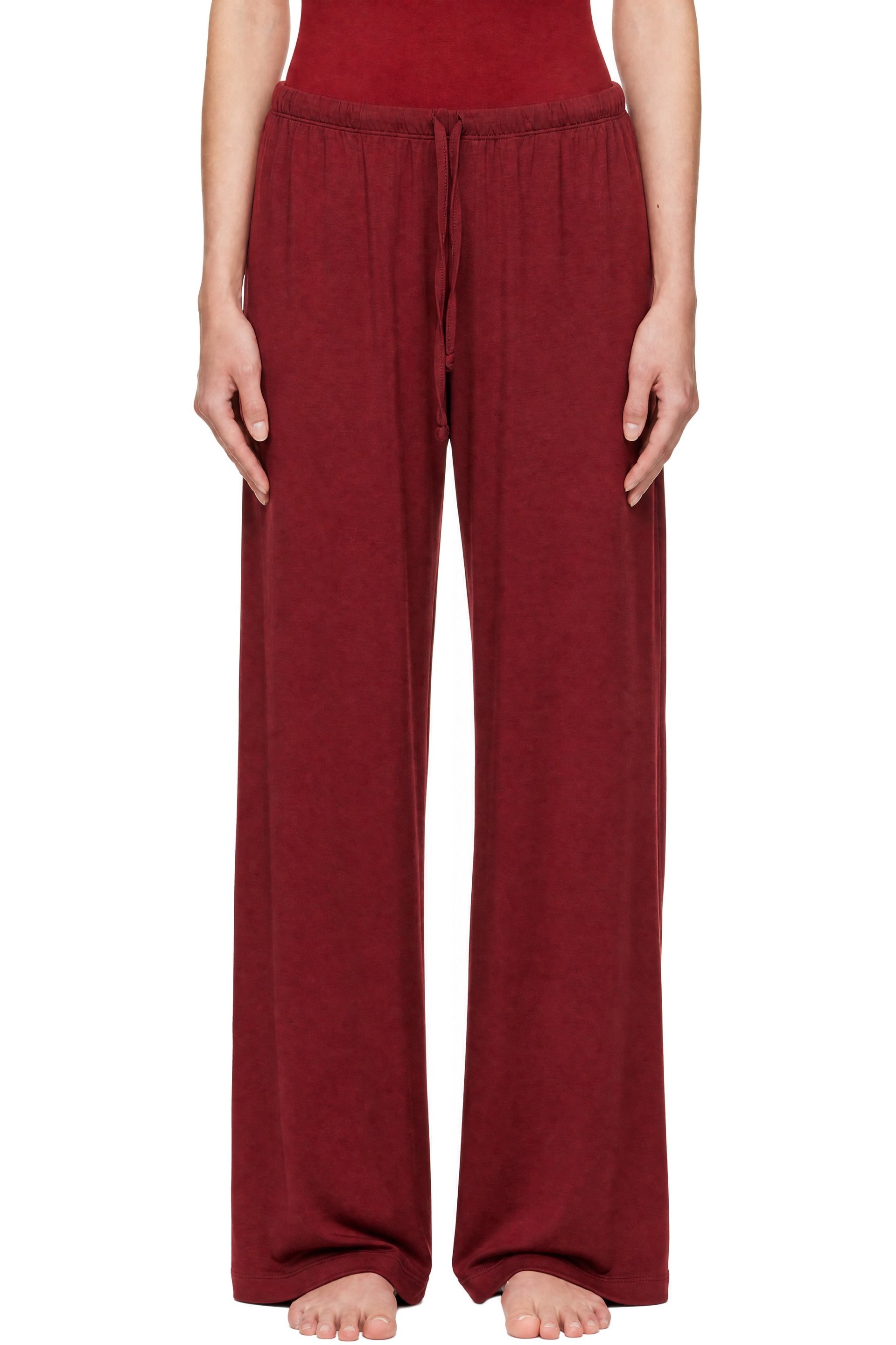 SKIMS - Burgundy Soft Lounge Cardigan & Lounge Pants Set