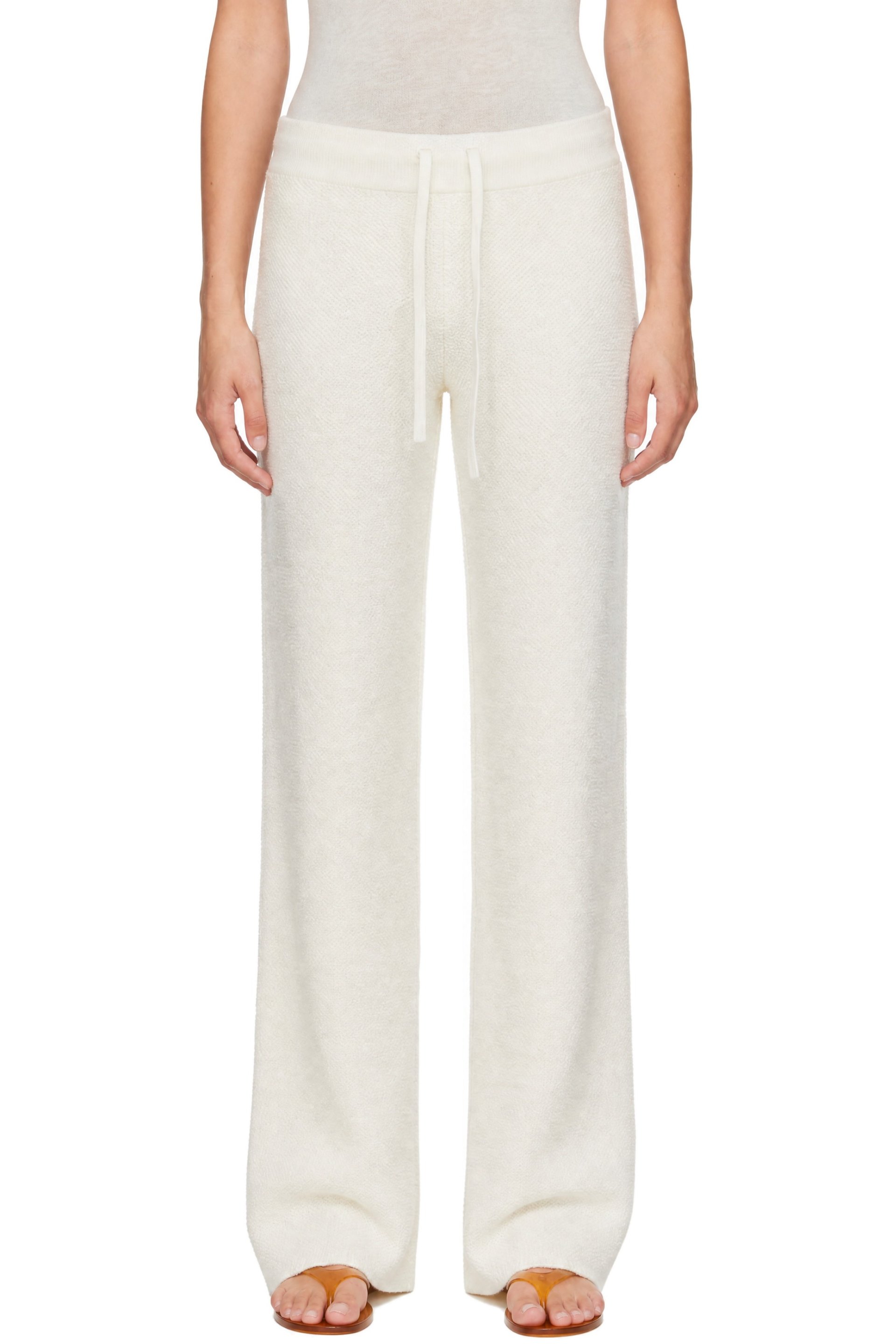 SKIMS - White Textured Knit Sherpa Lounge Pants