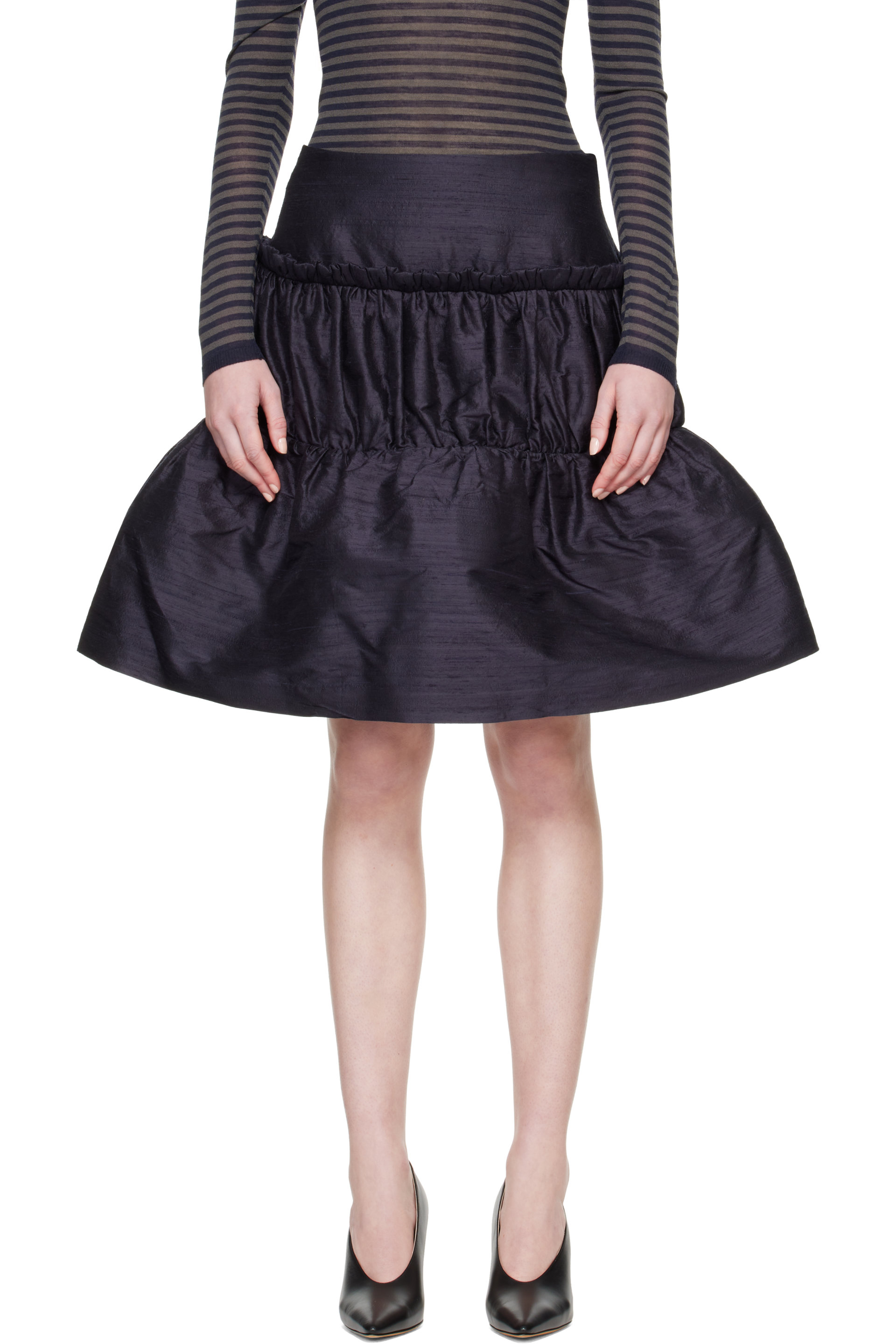 Paloma Wool - SSENSE Exclusive Navy Goldin Midi Skirt