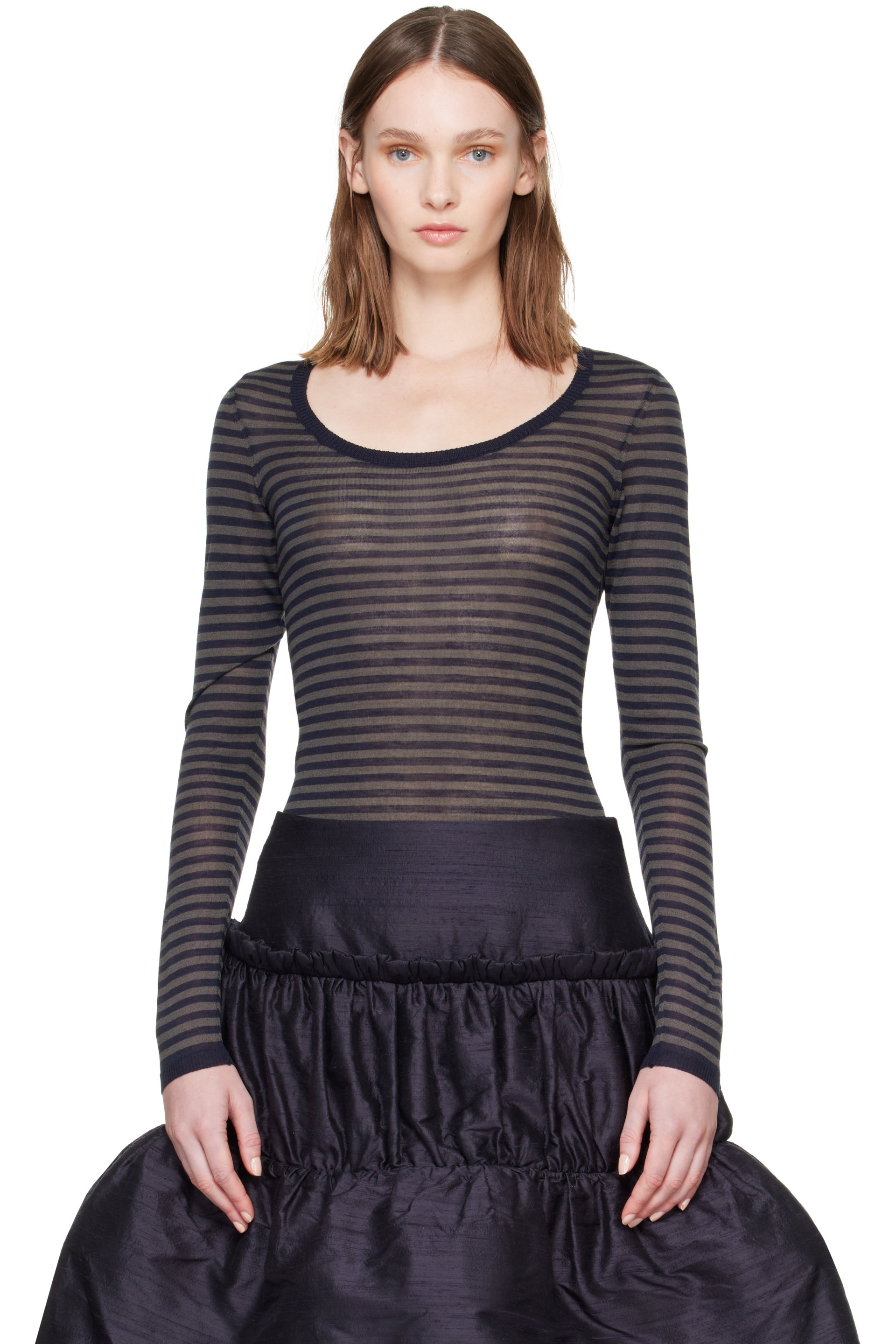Paloma Wool - T-shirt Garul gris et bleu marine