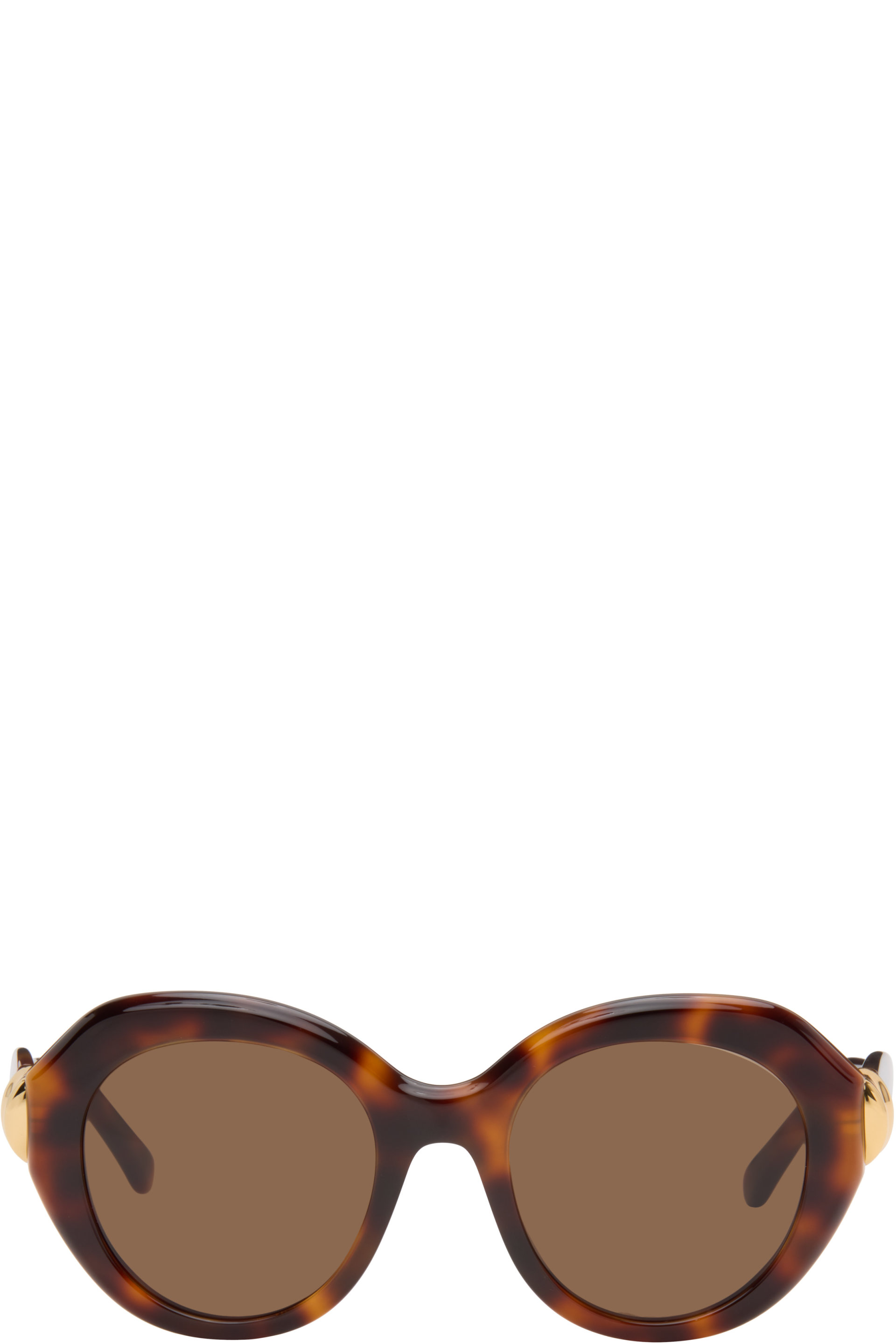 LOEWE - Brown Coil Round Sunglasses