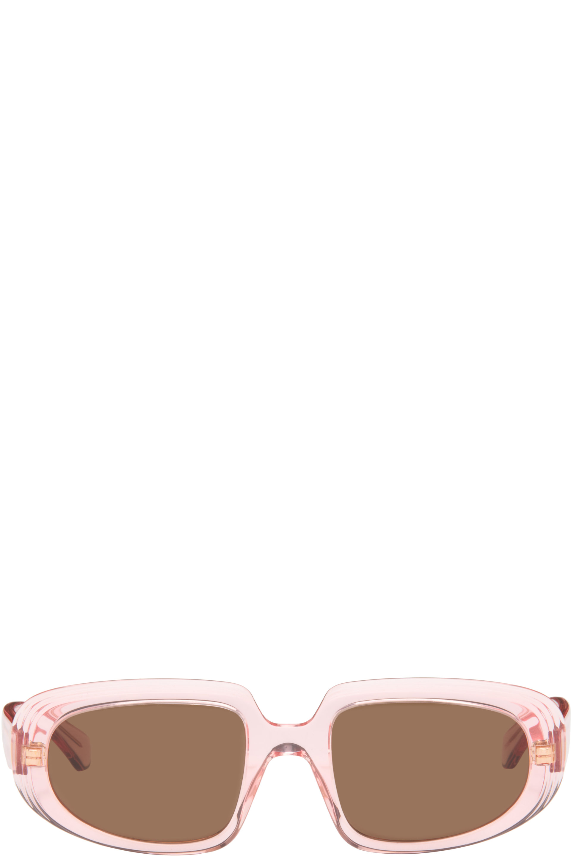 LOEWE - Pink Mini Anagram Steps Rectangular Sunglasses