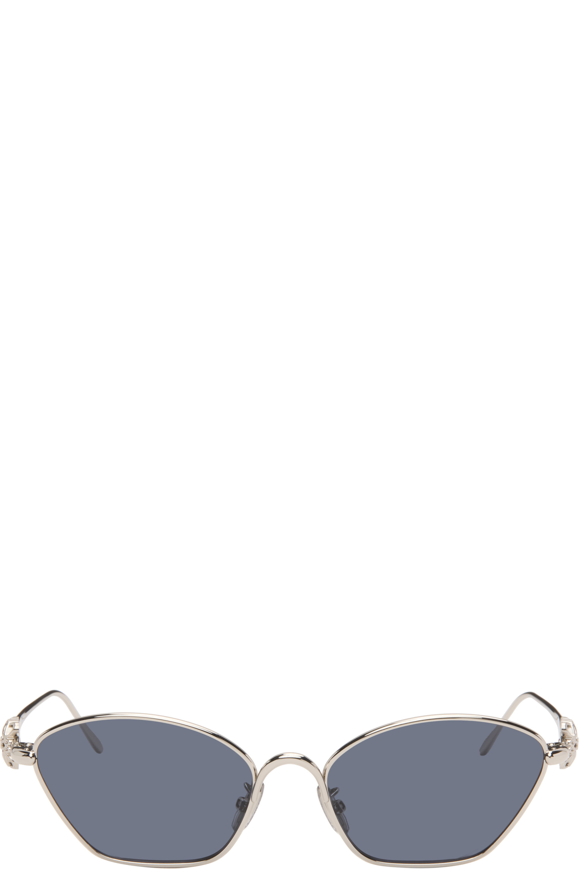LOEWE - Silver Anagram Hexagonal Sunglasses