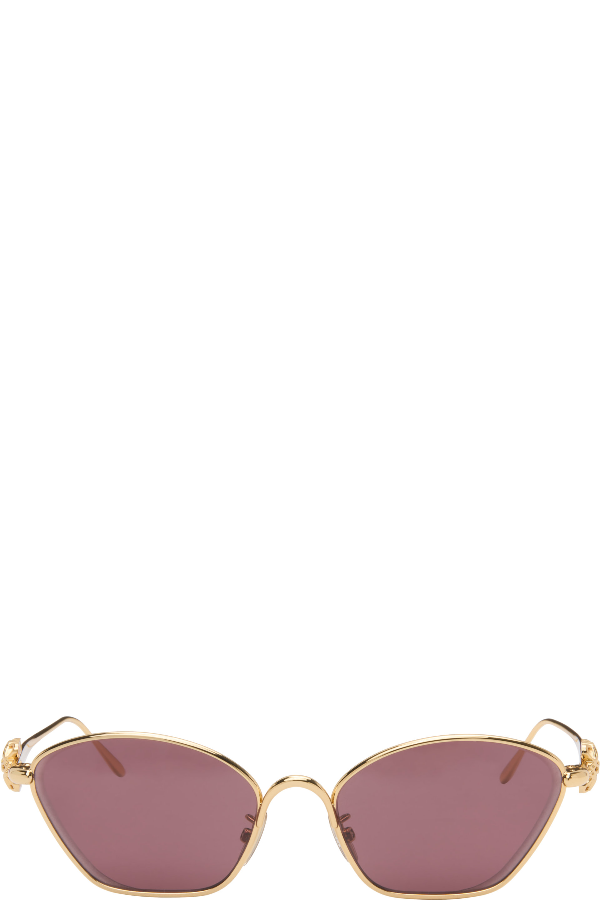 LOEWE - Gold Hexagonal Anagram Sunglasses