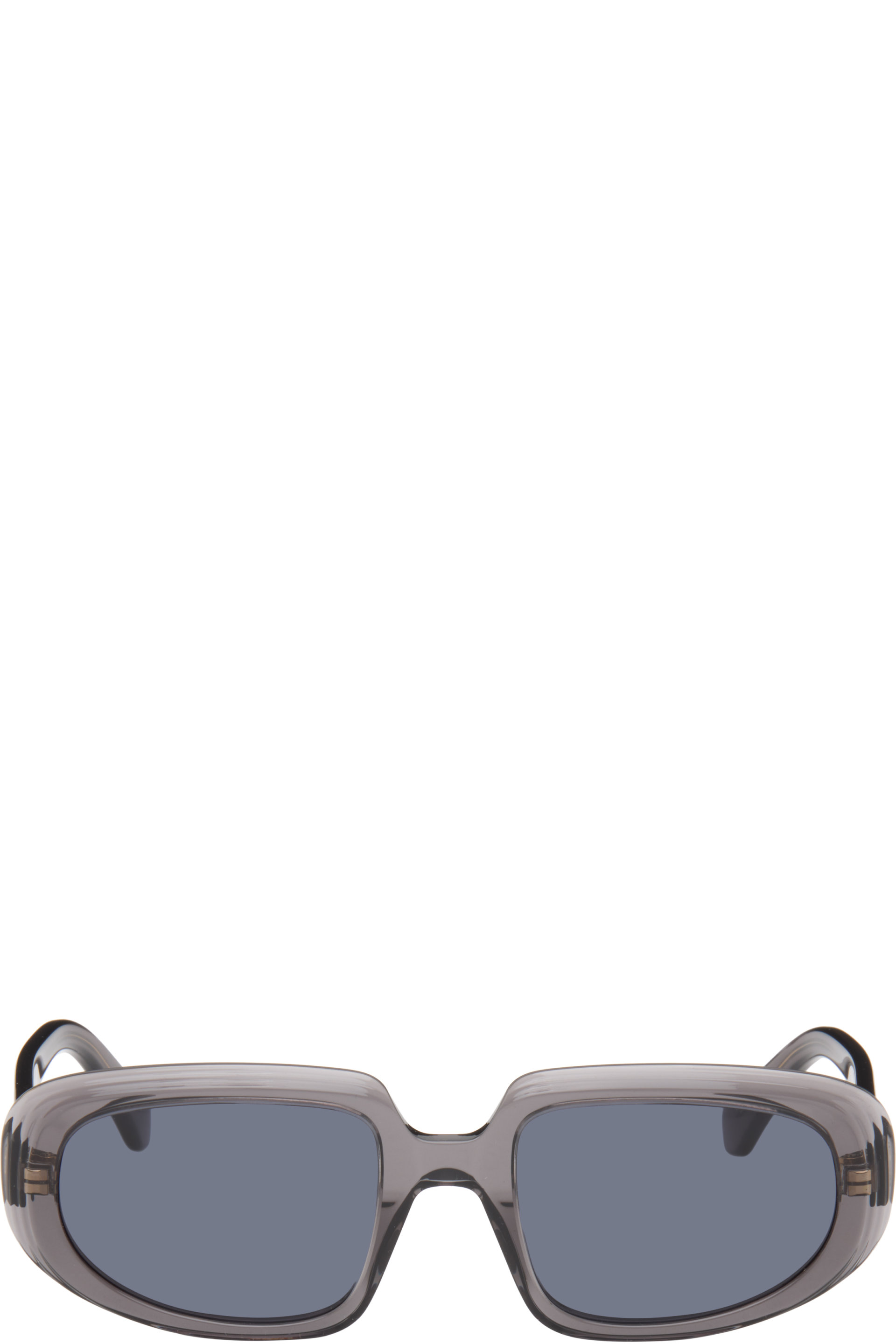 LOEWE - Gray Rectangular Anagram Sunglasses