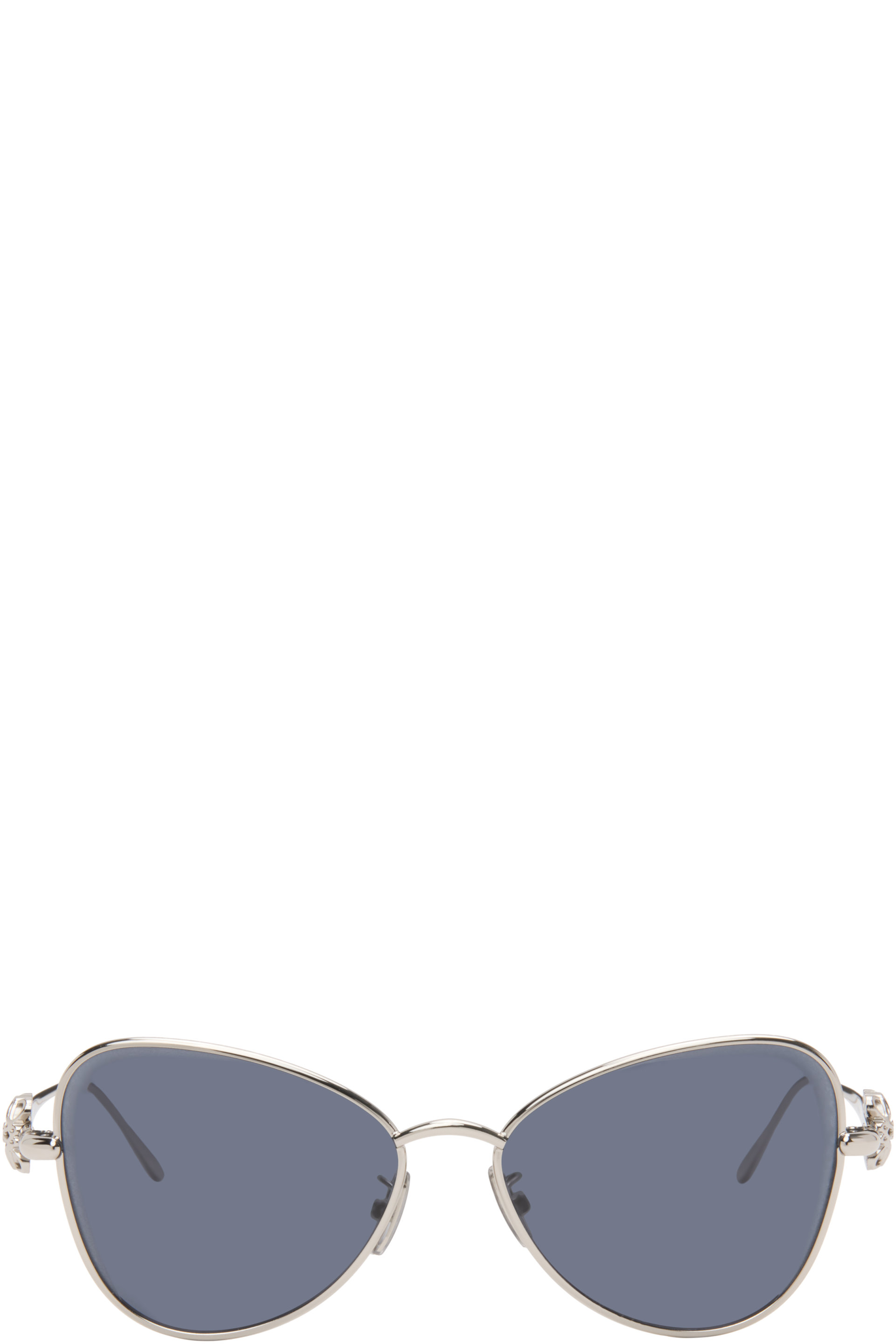 LOEWE - Silver Anagram Butterfly Sunglasses