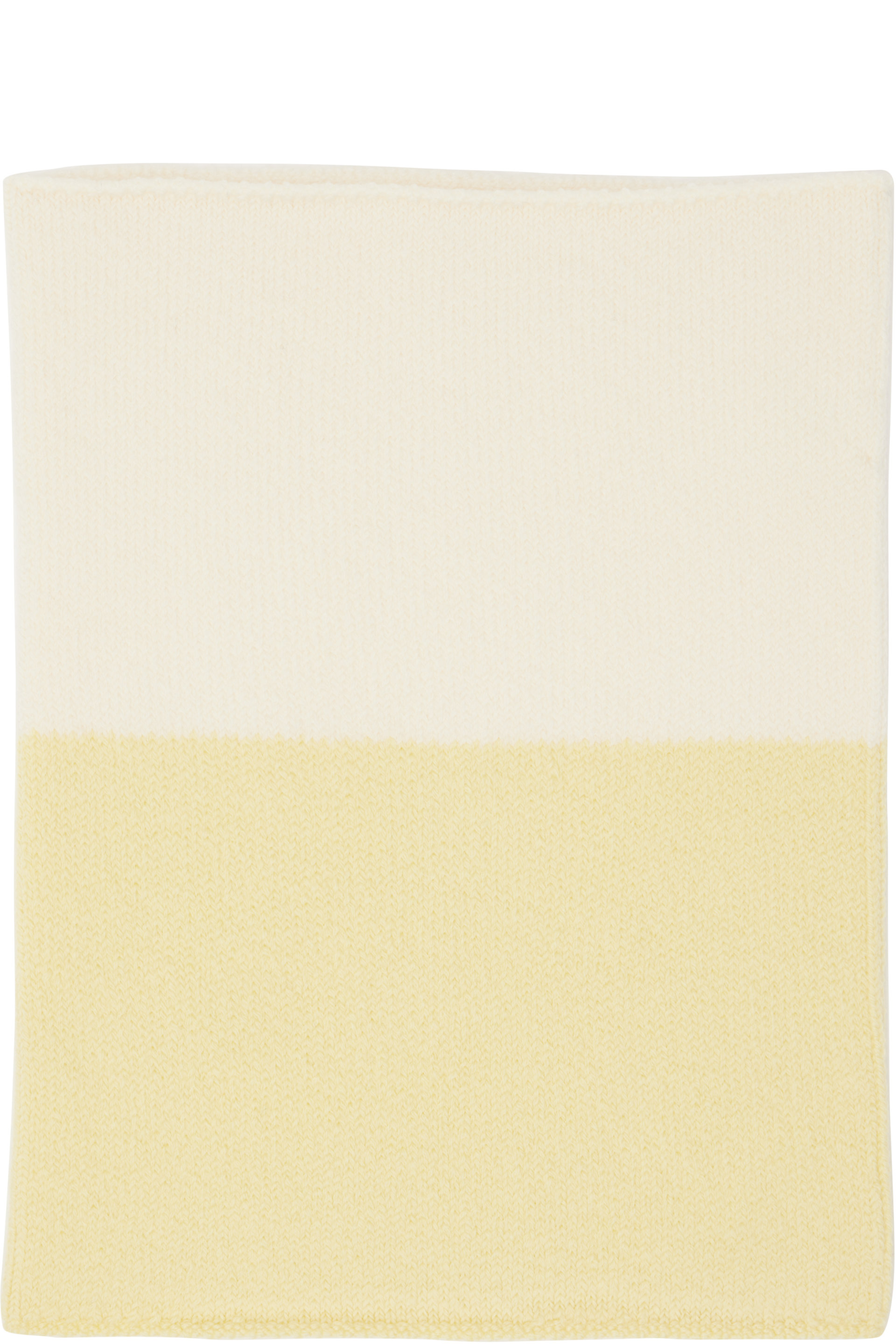 HOMME PLISSÉ ISSEY MIYAKE - Yellow & Off-White Winter Gear Color Block Tube Scarf