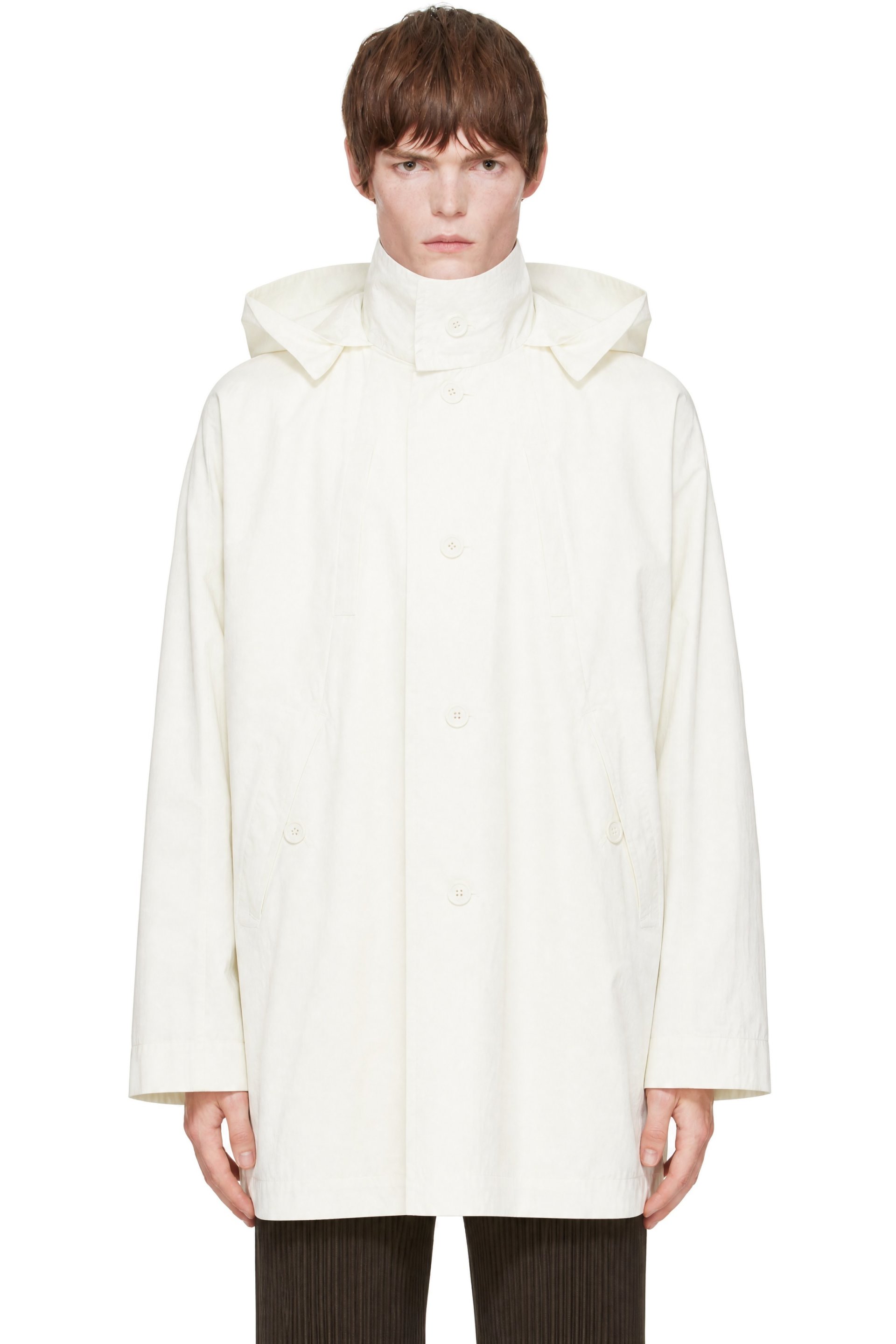 HOMME PLISSÉ ISSEY MIYAKE - Off-White October Split Blouson Jacket