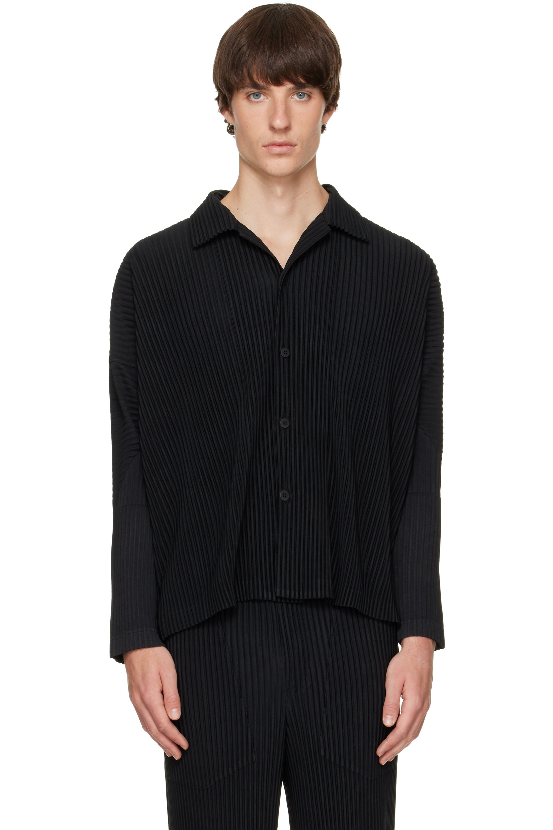 Homme Plissé Issey Miyake - Chemise Monthly Colors October noire