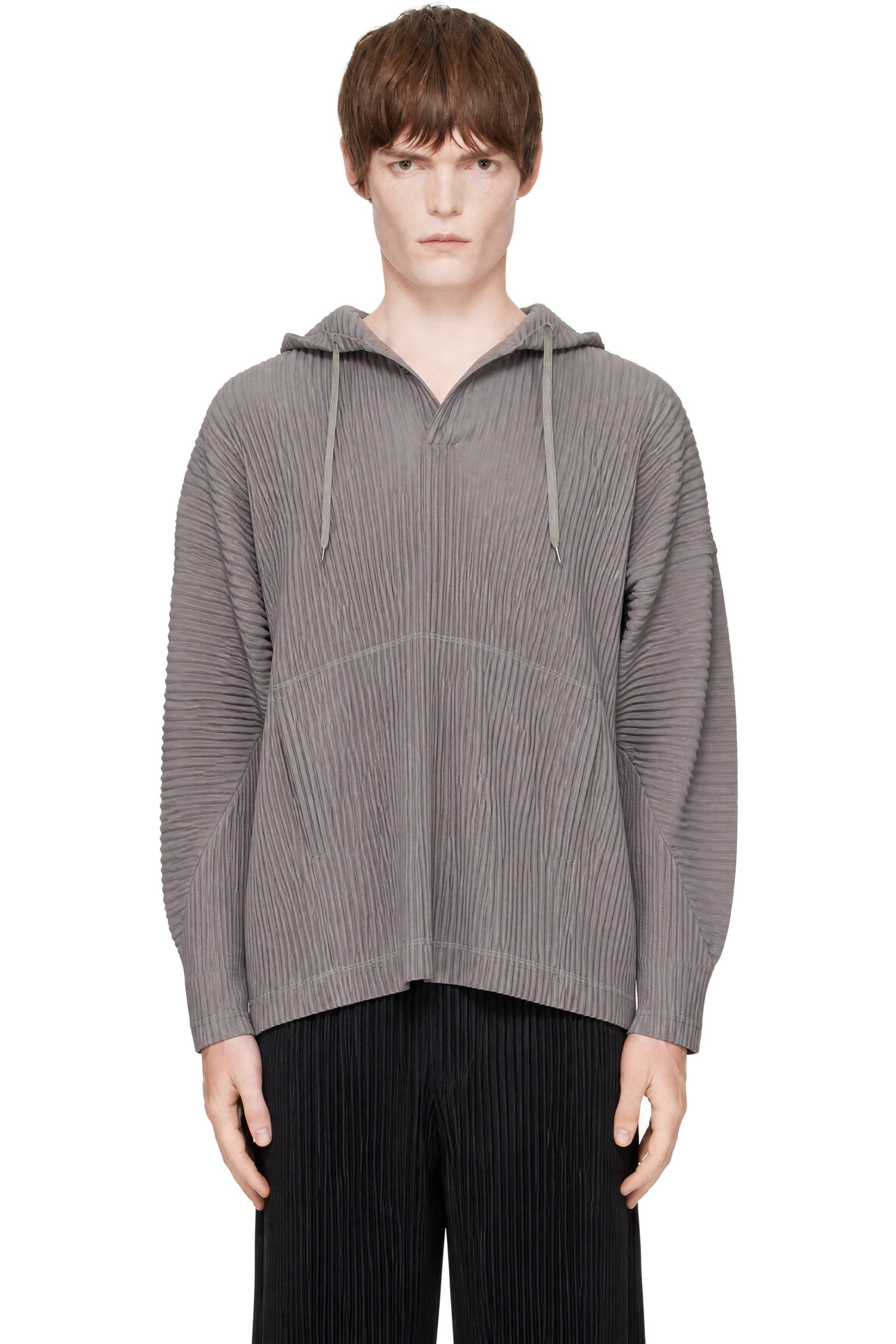 HOMME PLISSÉ ISSEY MIYAKE - Gray Monthly Colors October Hoodie