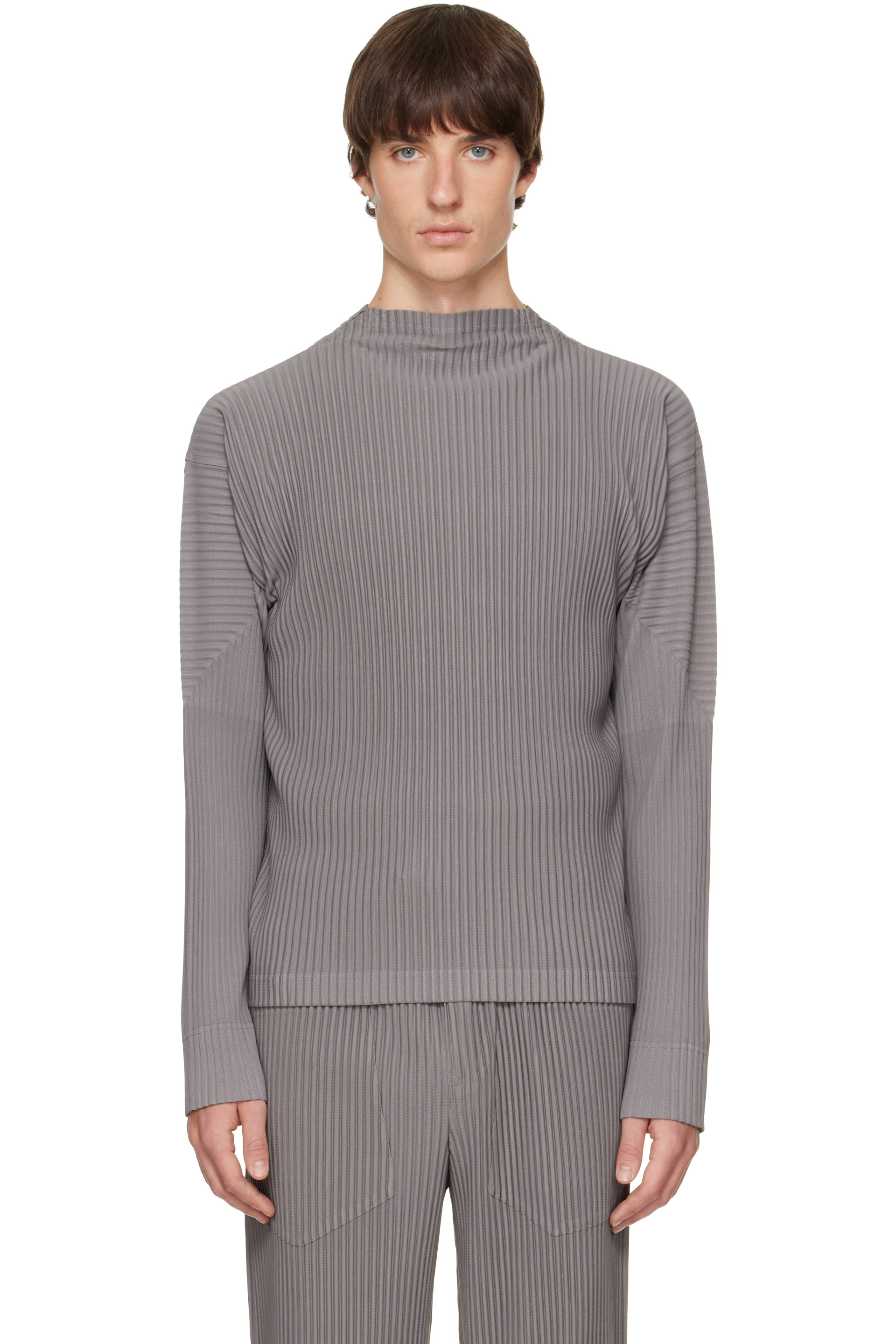 Homme Plissé Issey Miyake - Haut Monthly Colors October gris