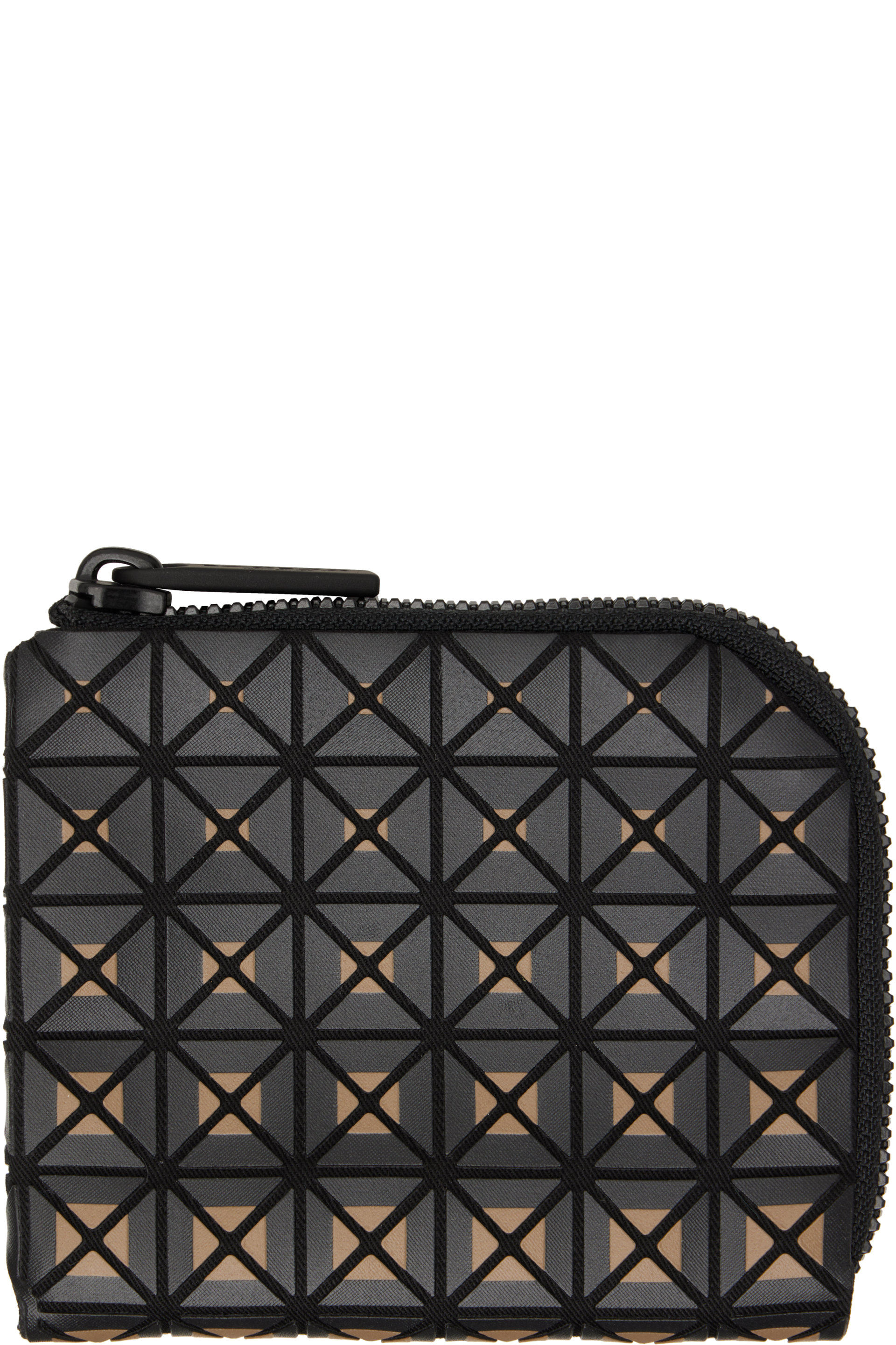 BAO BAO ISSEY MIYAKE - Black & Beige Clam Wallet
