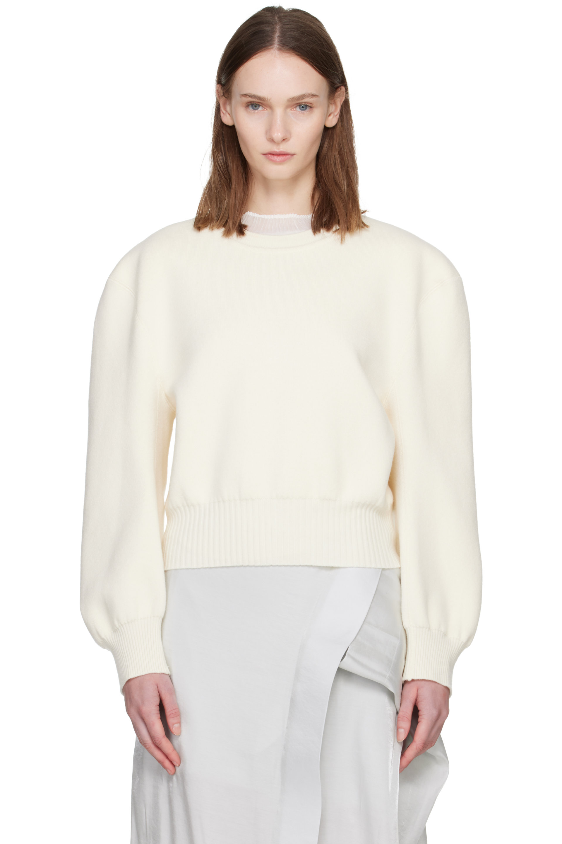 ISSEY MIYAKE - Off-White Handsome Knit Sweater