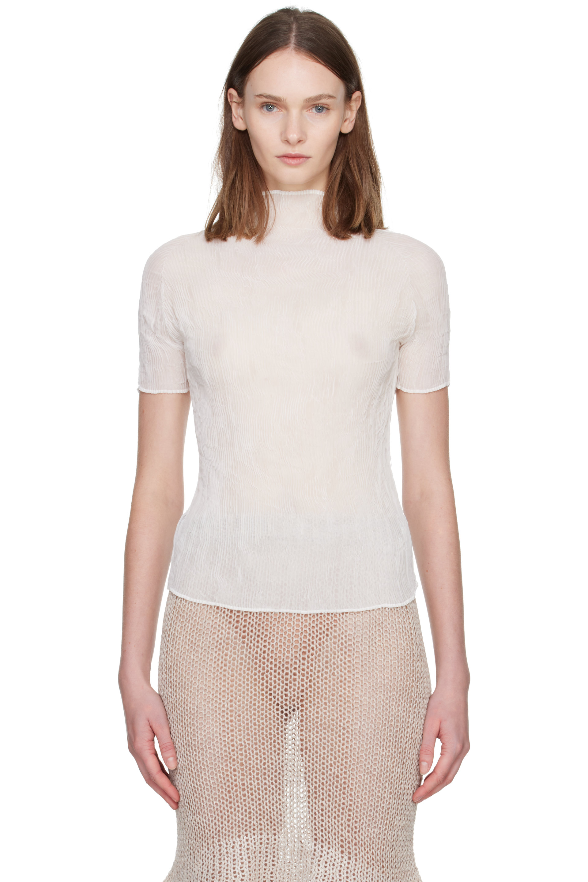 ISSEY MIYAKE - 白色 Chiffon Twist 上装