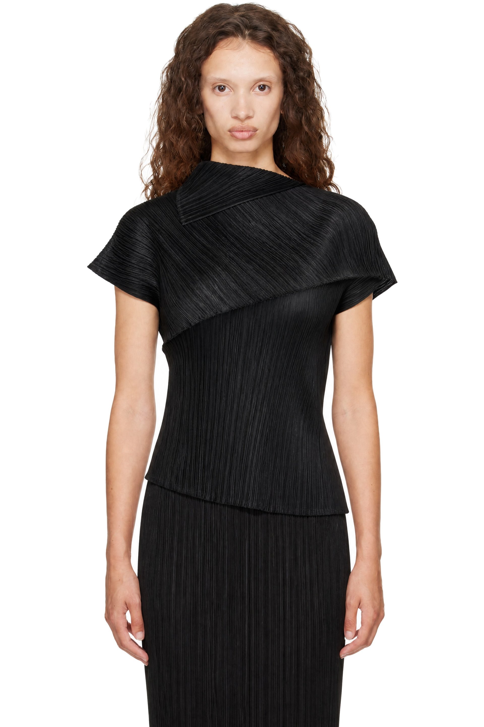 PLEATS PLEASE ISSEY MIYAKE - Black Leap Top