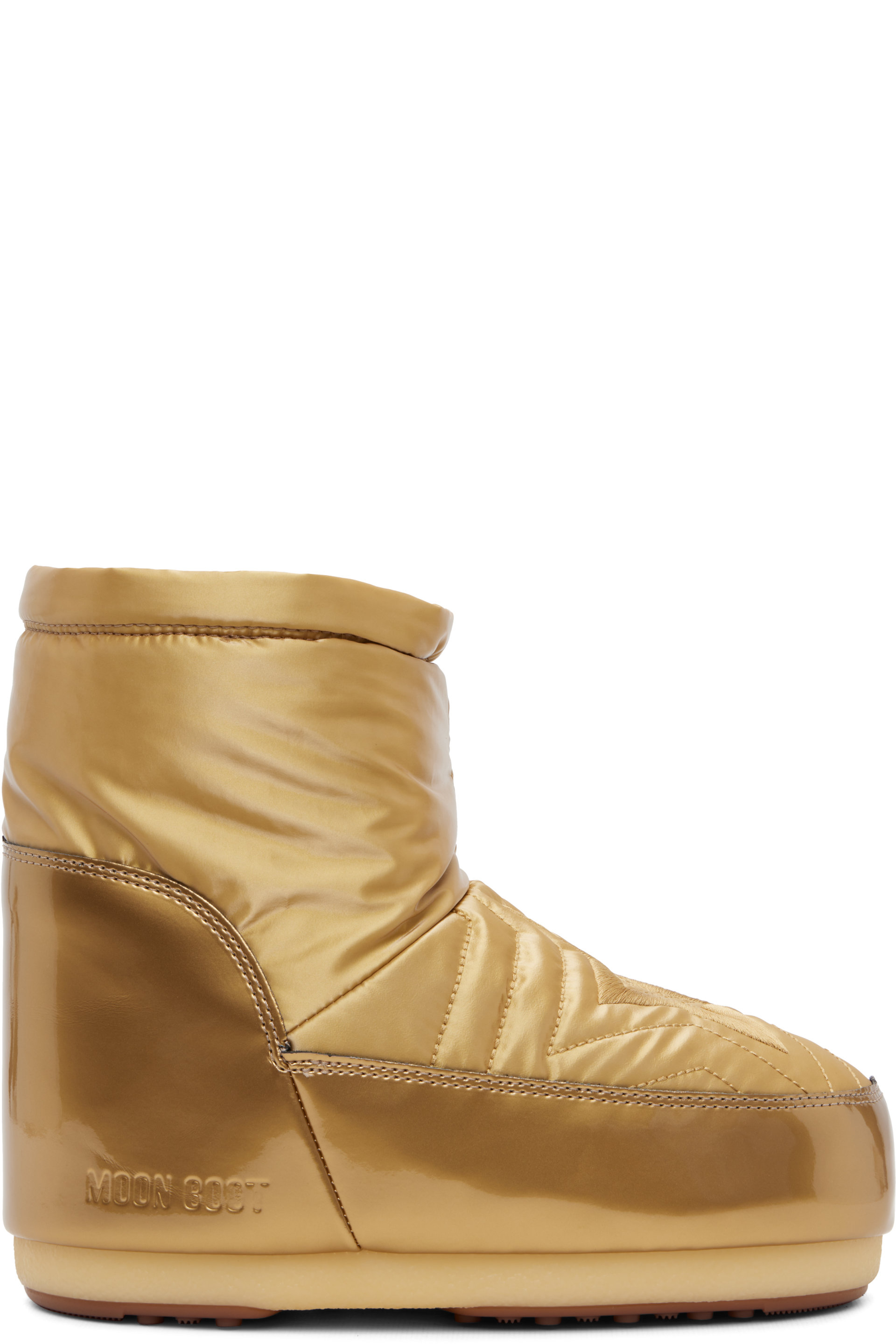 Moon Boot - Gold Icon Low No Lace Comet Chrome Boots